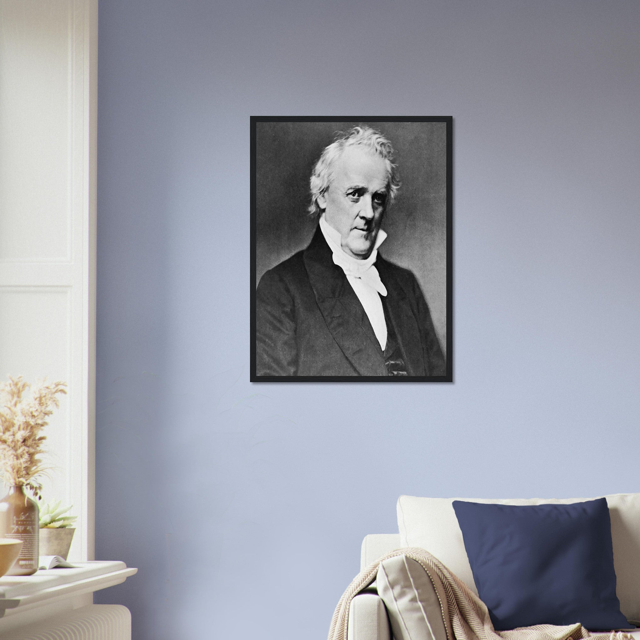 James Buchanan Framed, 15th President Of Usa, Vintage Portrait - James Buchanan Framed Print - WallArtPrints4U