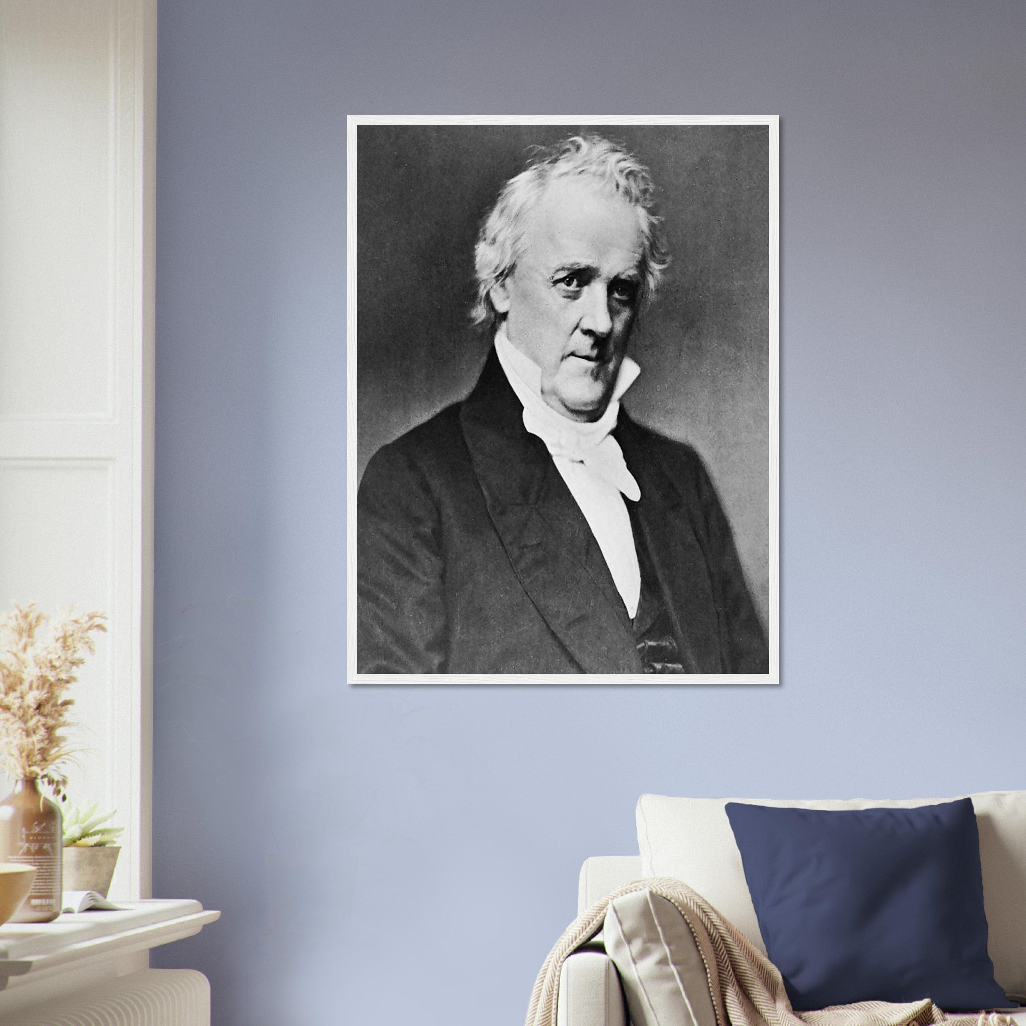 James Buchanan Framed, 15th President Of Usa, Vintage Portrait - James Buchanan Framed Print - WallArtPrints4U