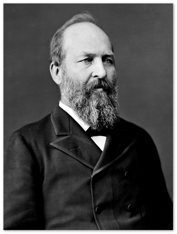 James Garfield Poster, 20th President Of Usa, Assasinated, Vintage Photo Portrait - James Garfield Print - WallArtPrints4U