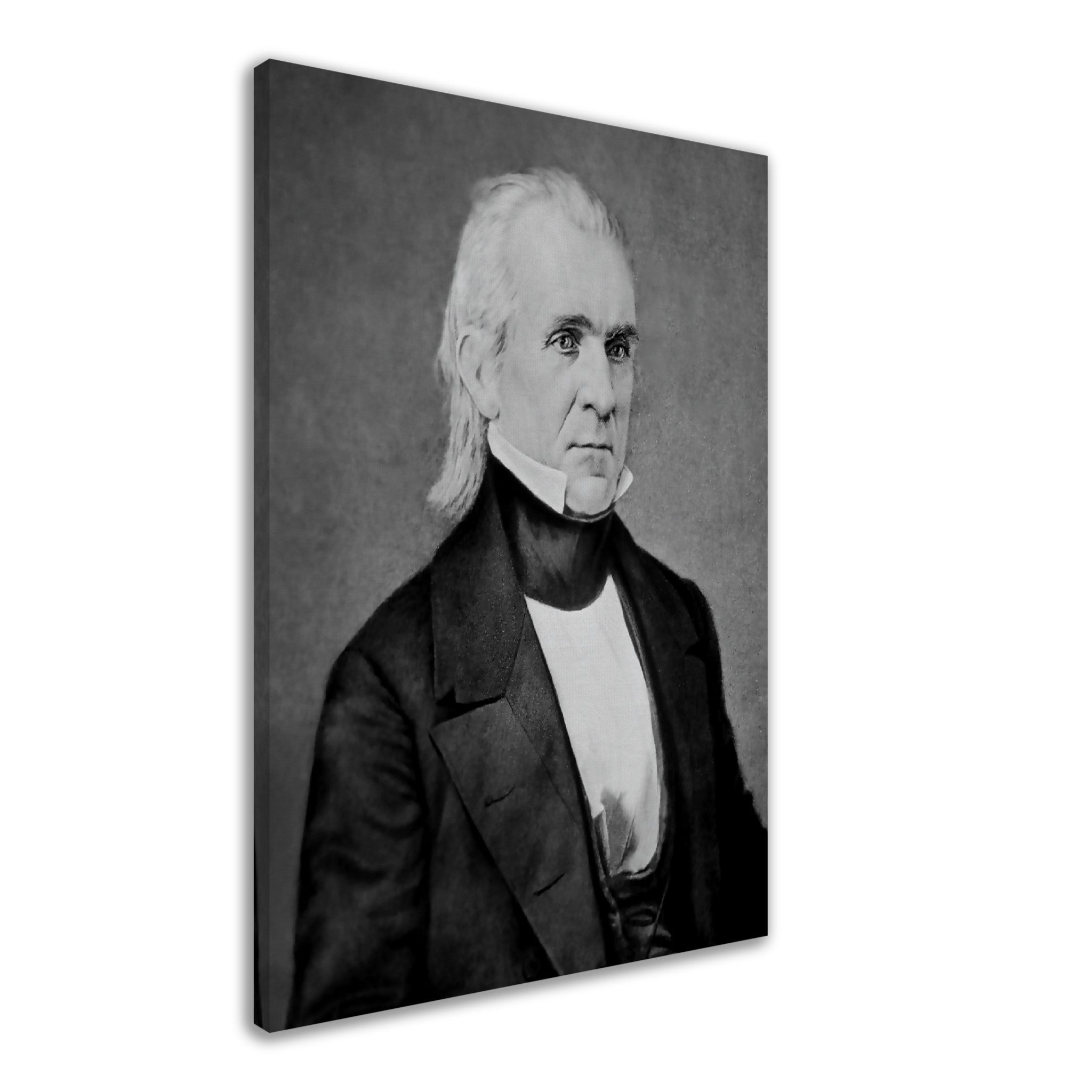 James K Polk Canvas, 11th President Of Usa, Vintage Portrait Photo - James K Polk Canvas Print - WallArtPrints4U