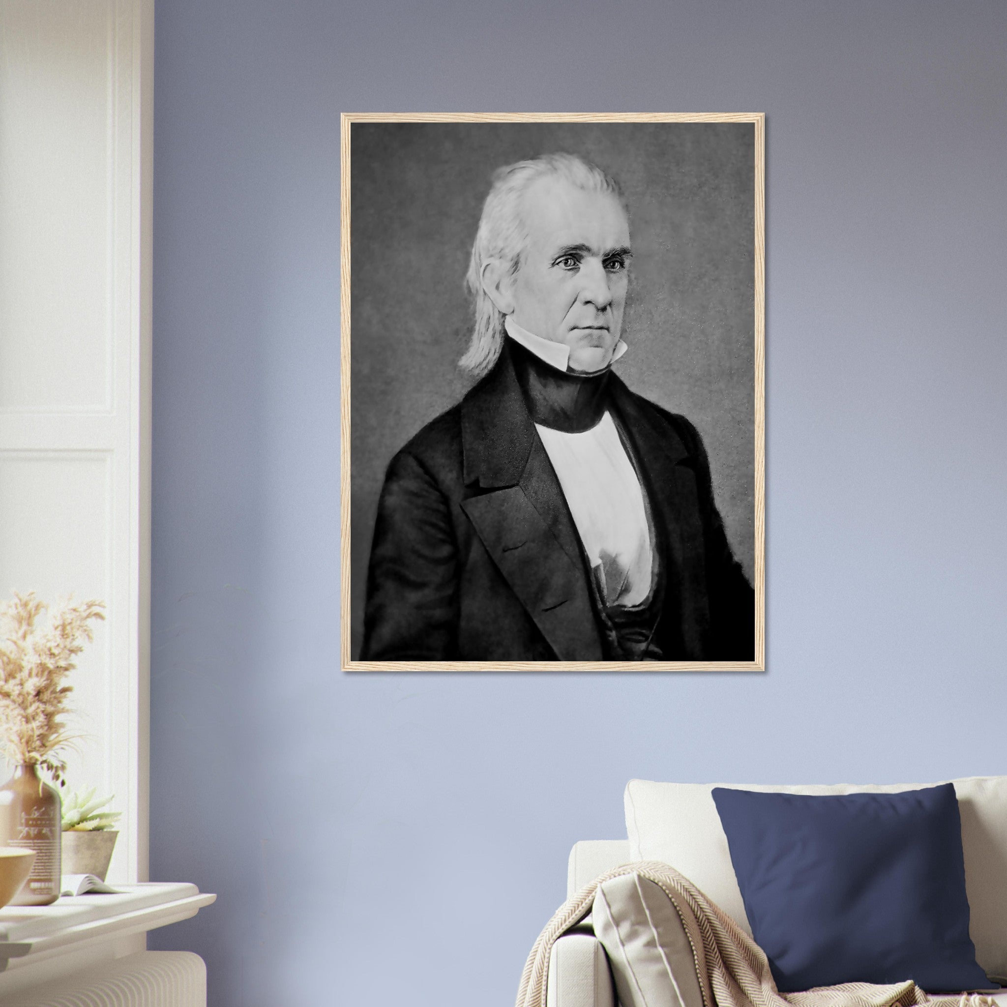 James K Polk Framed, 11th President Of Usa, Vintage Portrait Photo - James K Polk Framed Print - WallArtPrints4U