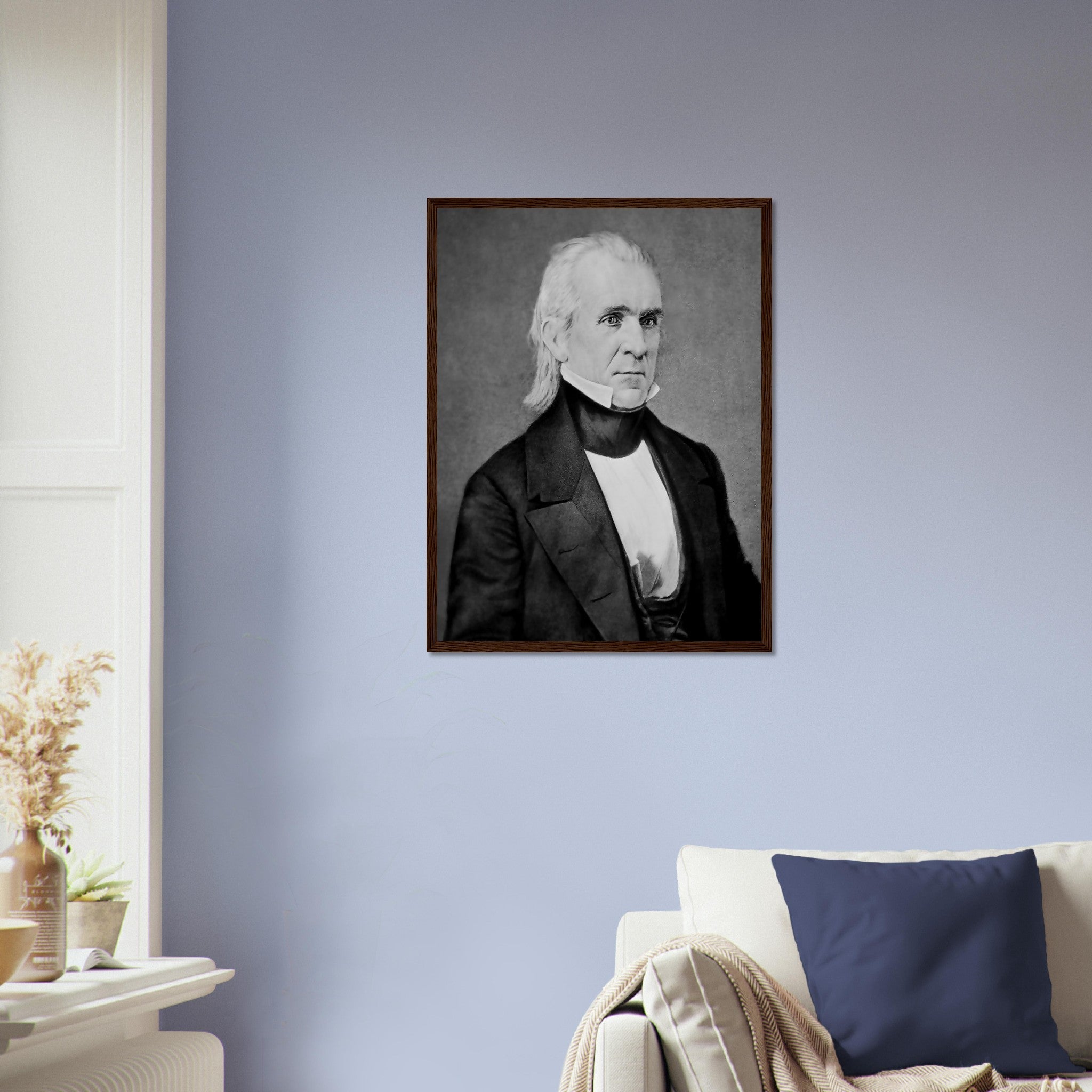 James K Polk Framed, 11th President Of Usa, Vintage Portrait Photo - James K Polk Framed Print - WallArtPrints4U