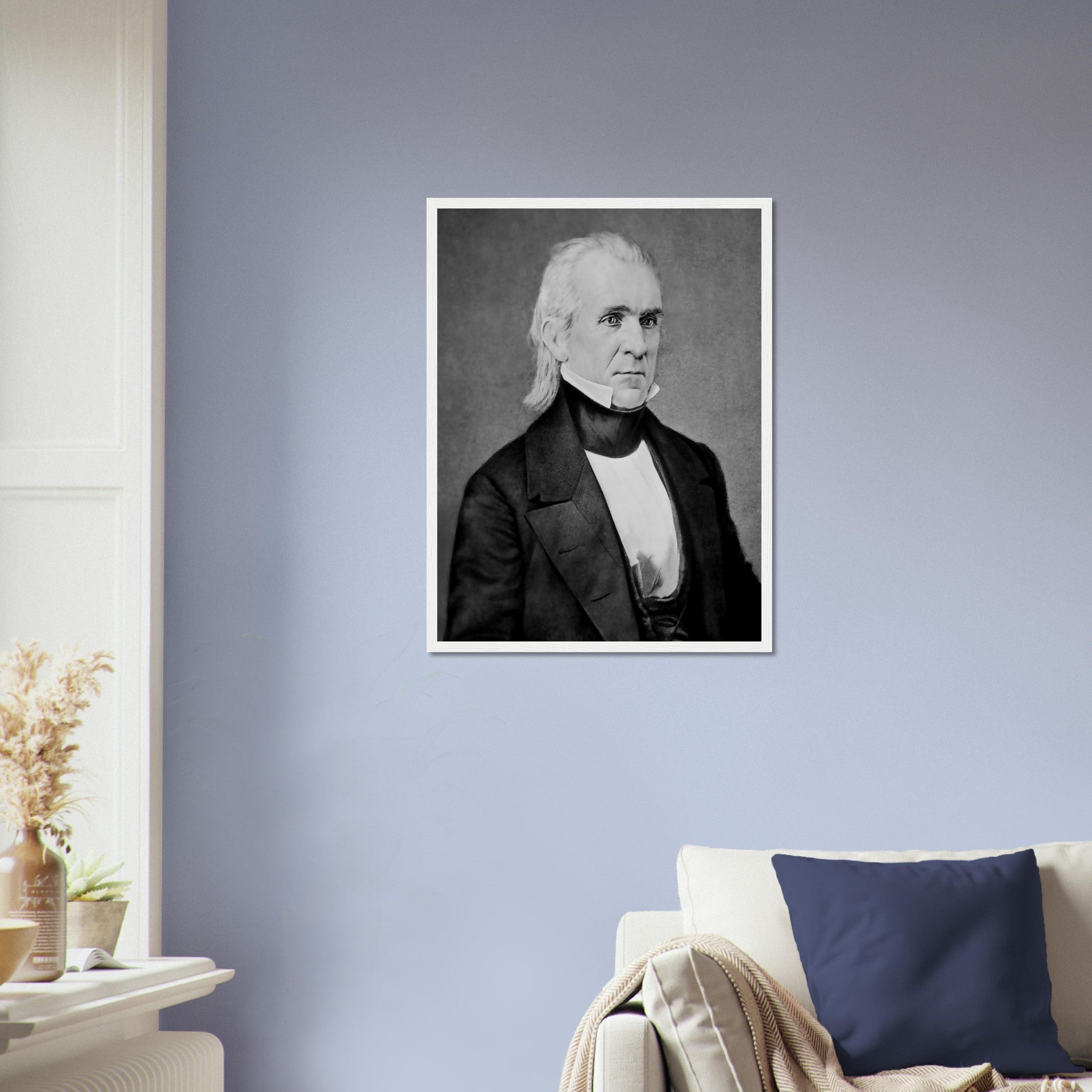 James K Polk Framed, 11th President Of Usa, Vintage Portrait Photo - James K Polk Framed Print - WallArtPrints4U