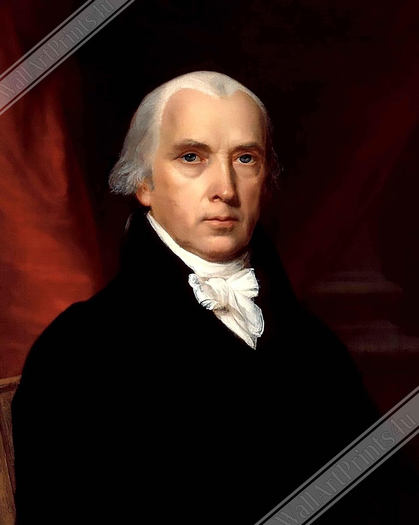 James Madison Poster, 4th President Of Usa, Vintage Portrait - James Madison Print - WallArtPrints4U
