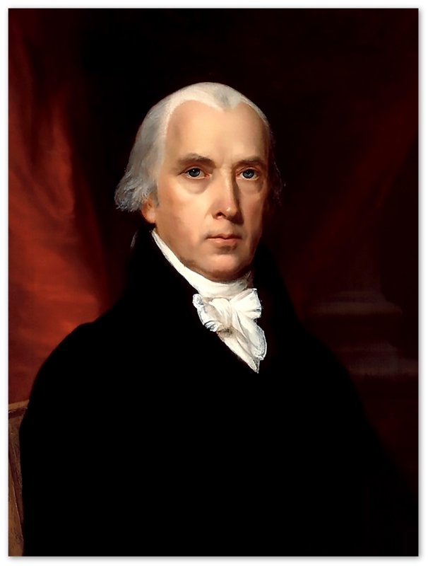 James Madison Poster, 4th President Of Usa, Vintage Portrait - James Madison Print - WallArtPrints4U