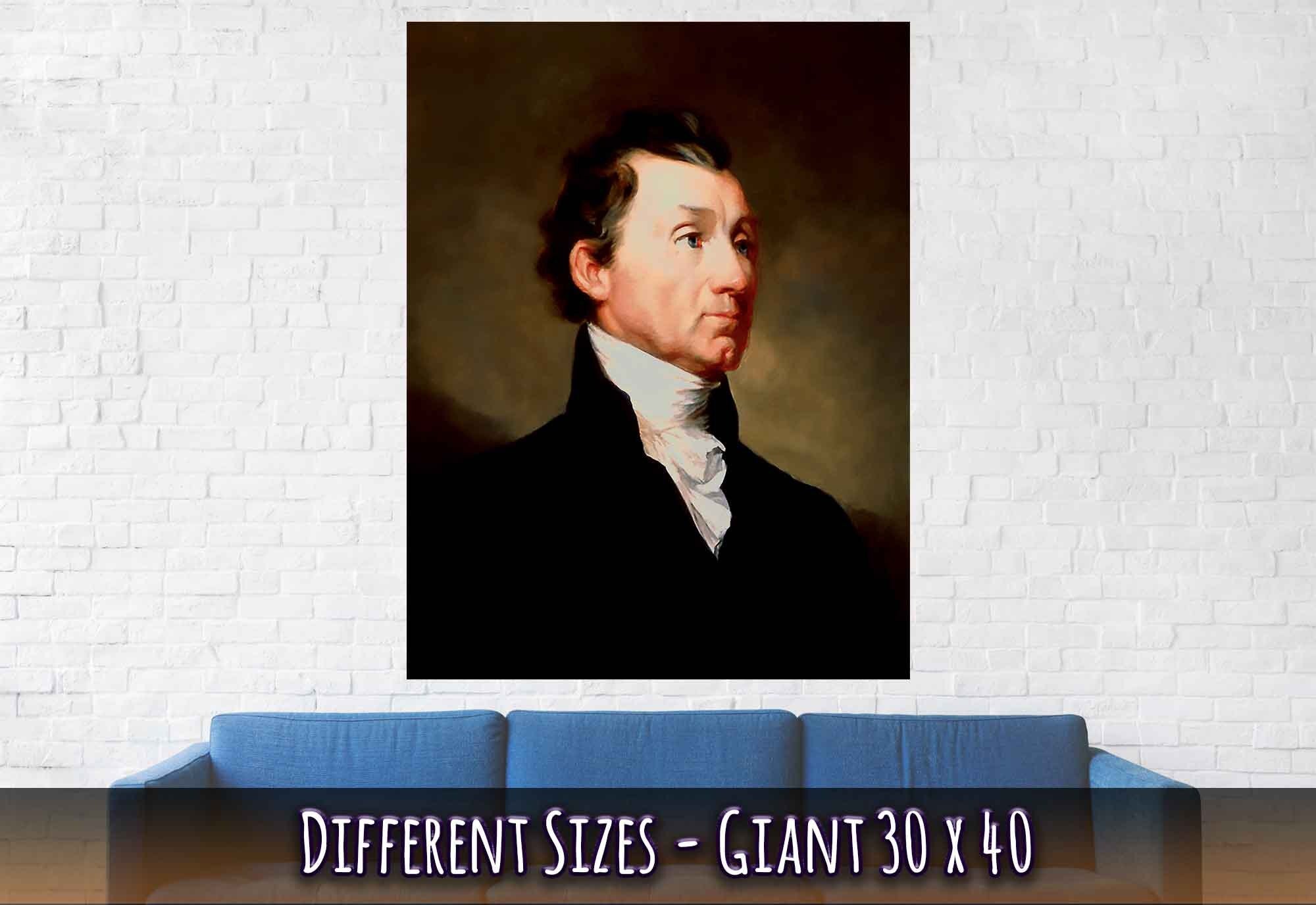 James Monroe Poster, 5th President Of Usa, Vintage Portrait - James Monroe Print - WallArtPrints4U