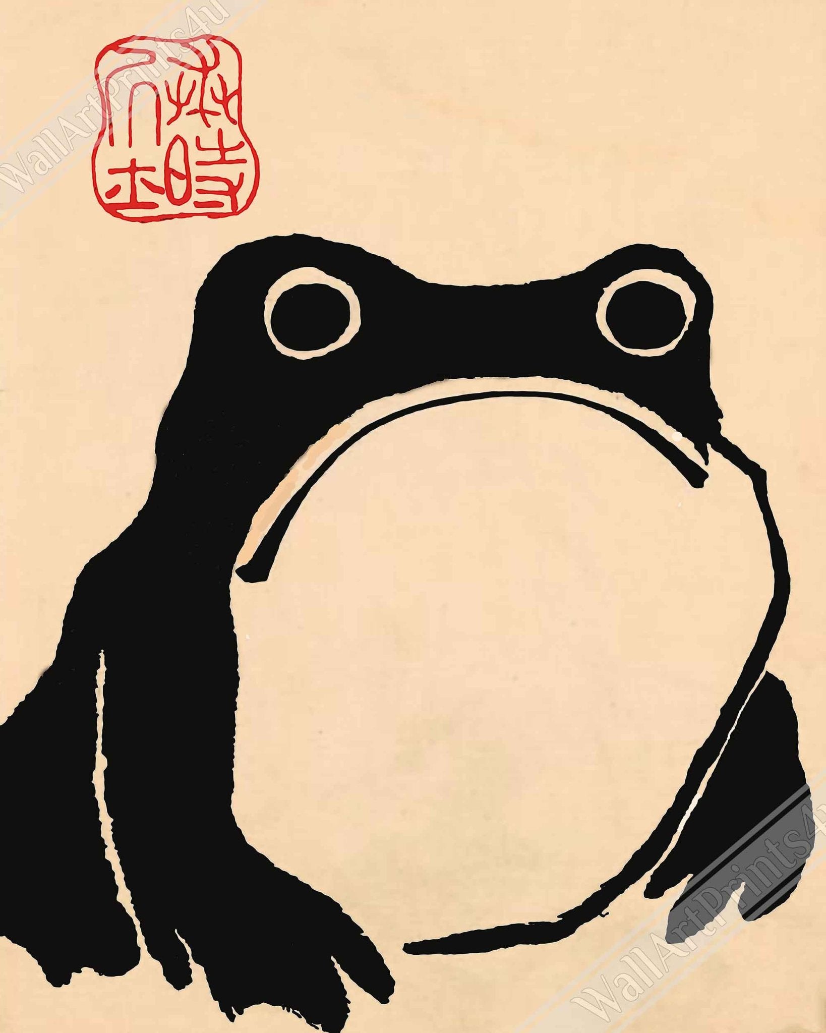Japanese Art Canvas Print Matsumoto Hoji Frog, Toad - WallArtPrints4U