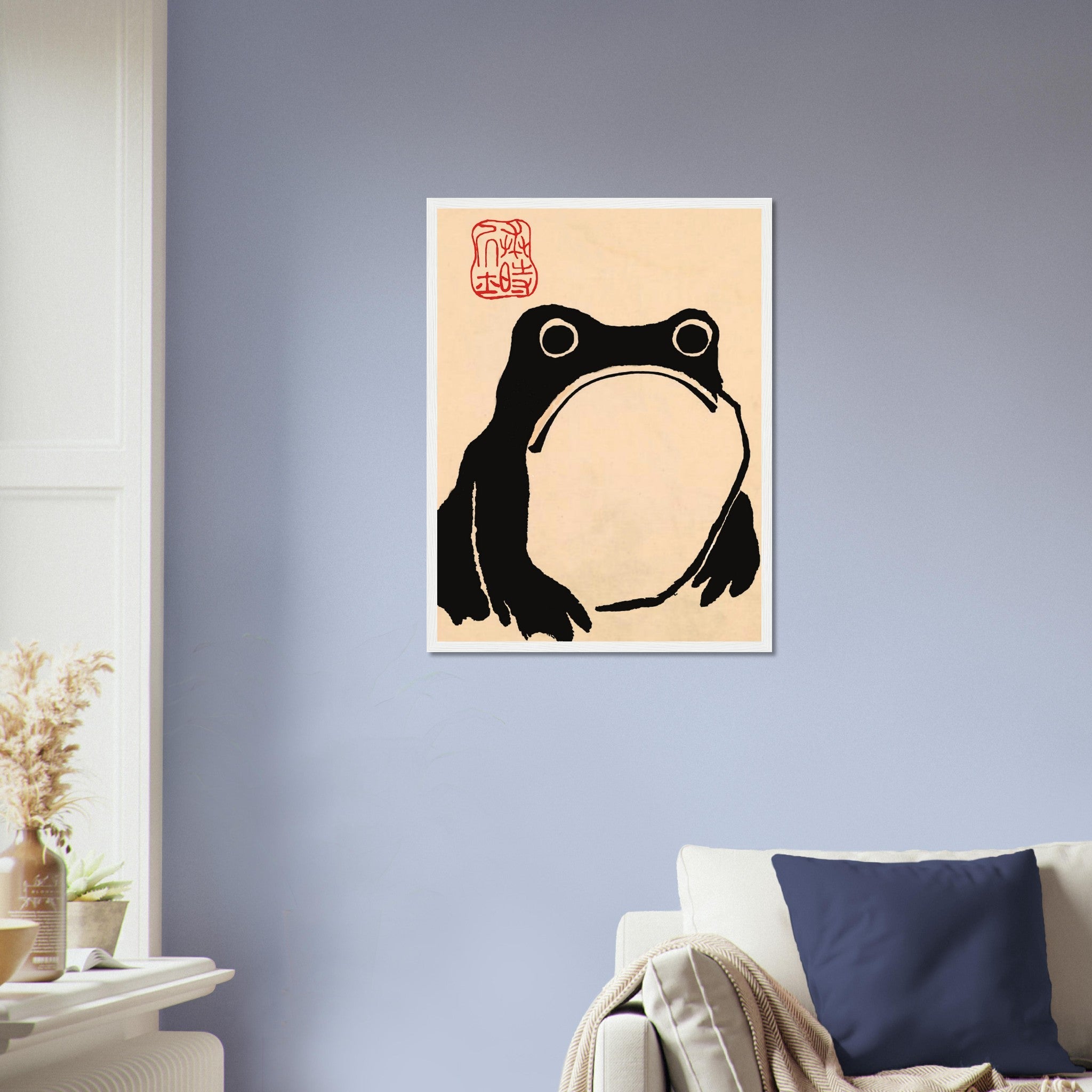 Japanese Art Framed Print Matsumoto Hoji Frog, Toad - WallArtPrints4U