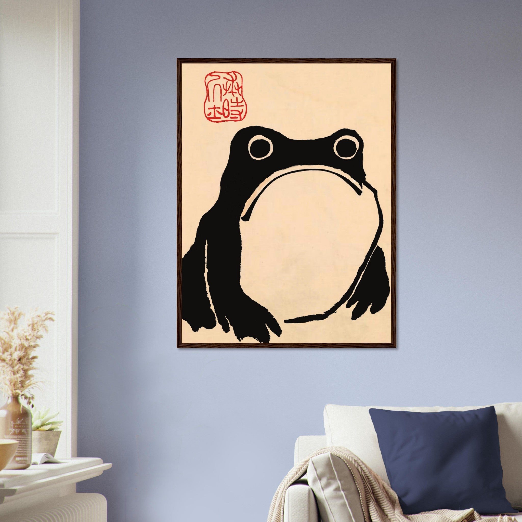 Japanese Art Framed Print Matsumoto Hoji Frog, Toad - WallArtPrints4U