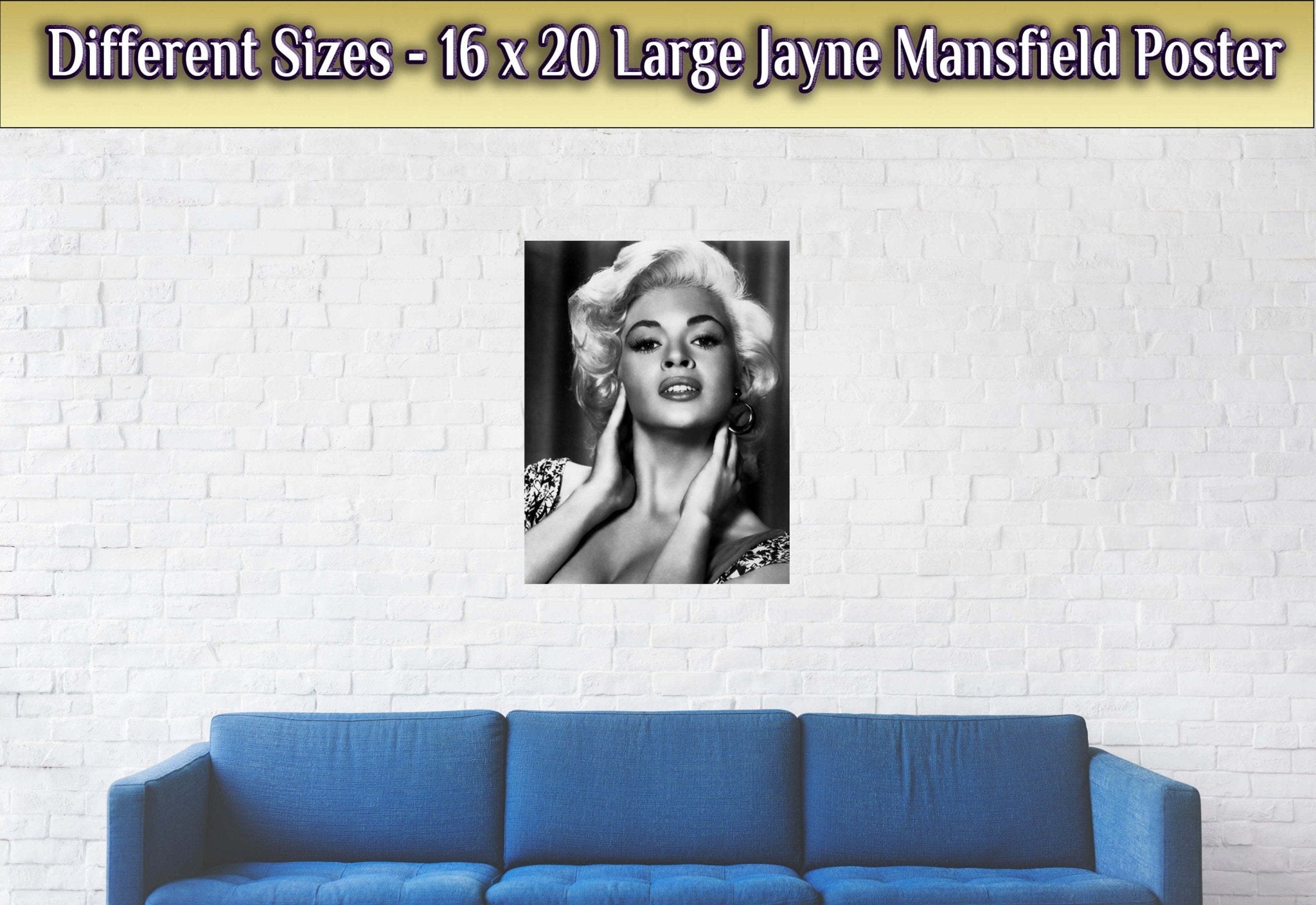 Jayne Mansfield Poster, Sex Symbol, Rare Photo - Iconic Jayne Mansfield Print - Hollywood Silver Screen Star - WallArtPrints4U