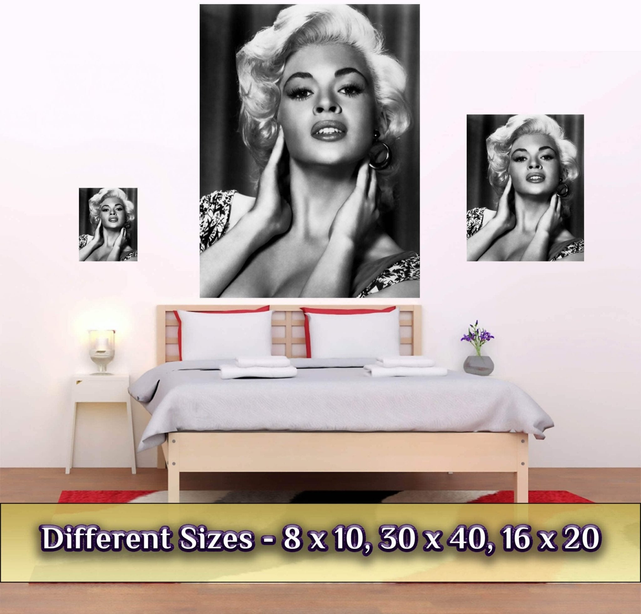 Jayne Mansfield Poster, Sex Symbol, Rare Photo - Iconic Jayne Mansfield Print - Hollywood Silver Screen Star - WallArtPrints4U