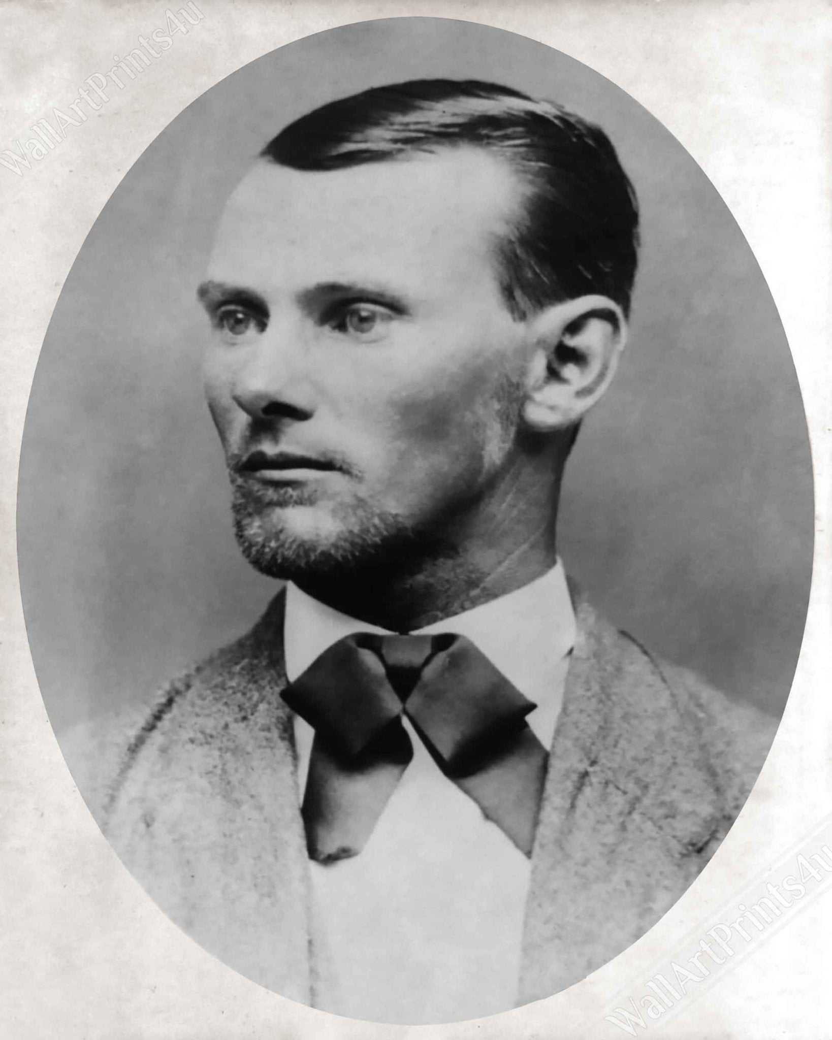 Jesse James Canvas, Notorius Western Outlaw, Vintage Photo - Jesse James Canvas Print - Dead Or Alive 10,000 - WallArtPrints4U