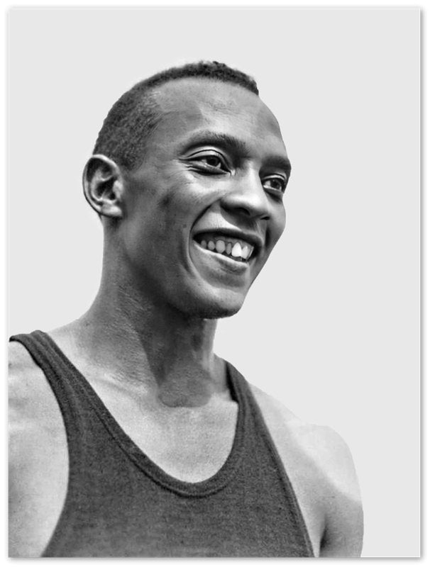 Jesse Owens Poster, Genuine Vintage Photo 1936 Iconic Jesse Owens Print - WallArtPrints4U