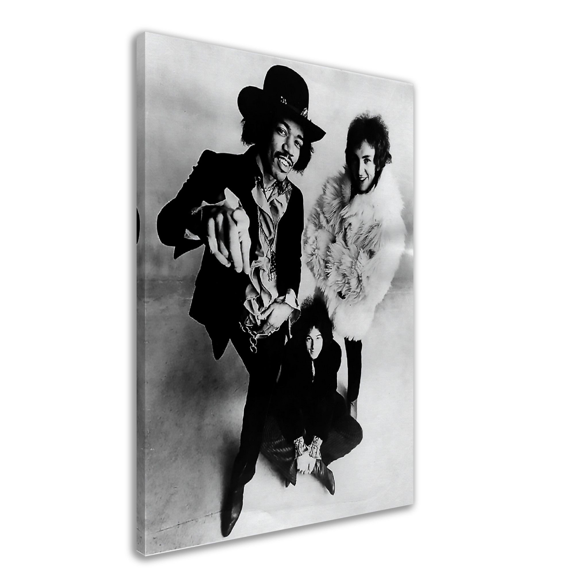 Jimi Hendrix Canvas, Jimi Hendrix Experience 1968, Vintage Photo Portrait - Jimi Hendrix Canvas Print - WallArtPrints4U