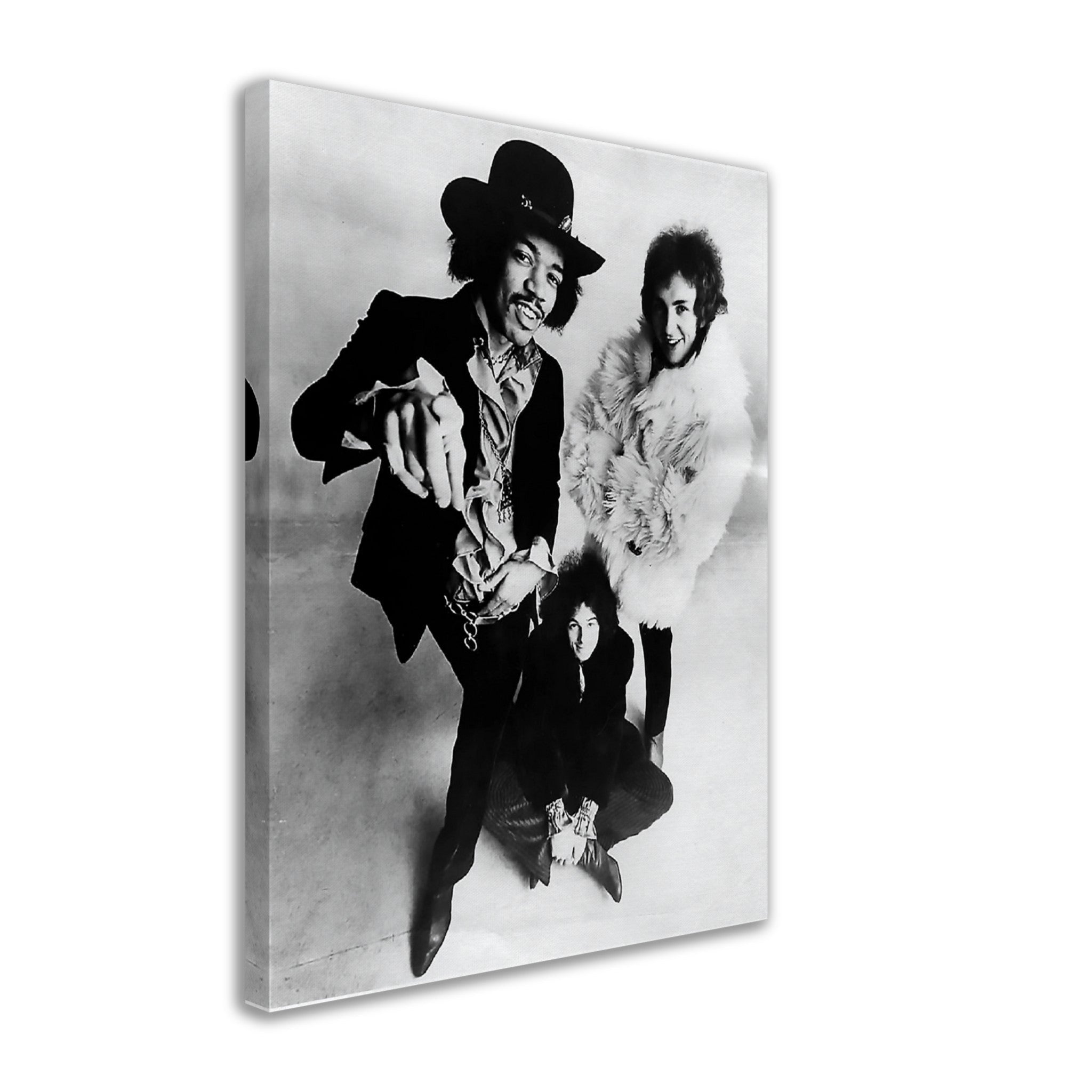 Jimi Hendrix Canvas, Jimi Hendrix Experience 1968, Vintage Photo Portrait - Jimi Hendrix Canvas Print - WallArtPrints4U