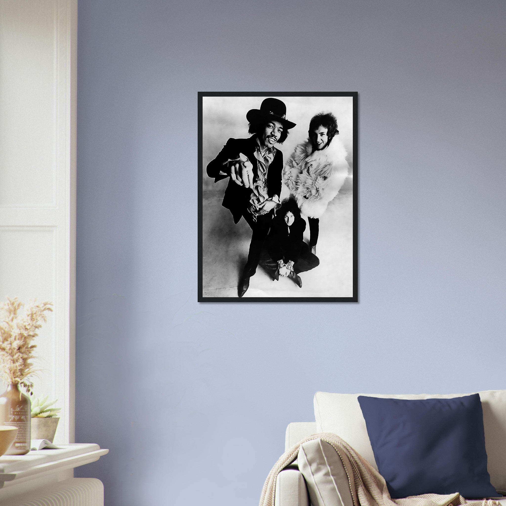 Jimi Hendrix Framed, Jimi Hendrix Experience 1968, Vintage Photo Portrait - Jimi Hendrix Framed Print UK, EU USA Domestic Shipping - WallArtPrints4U