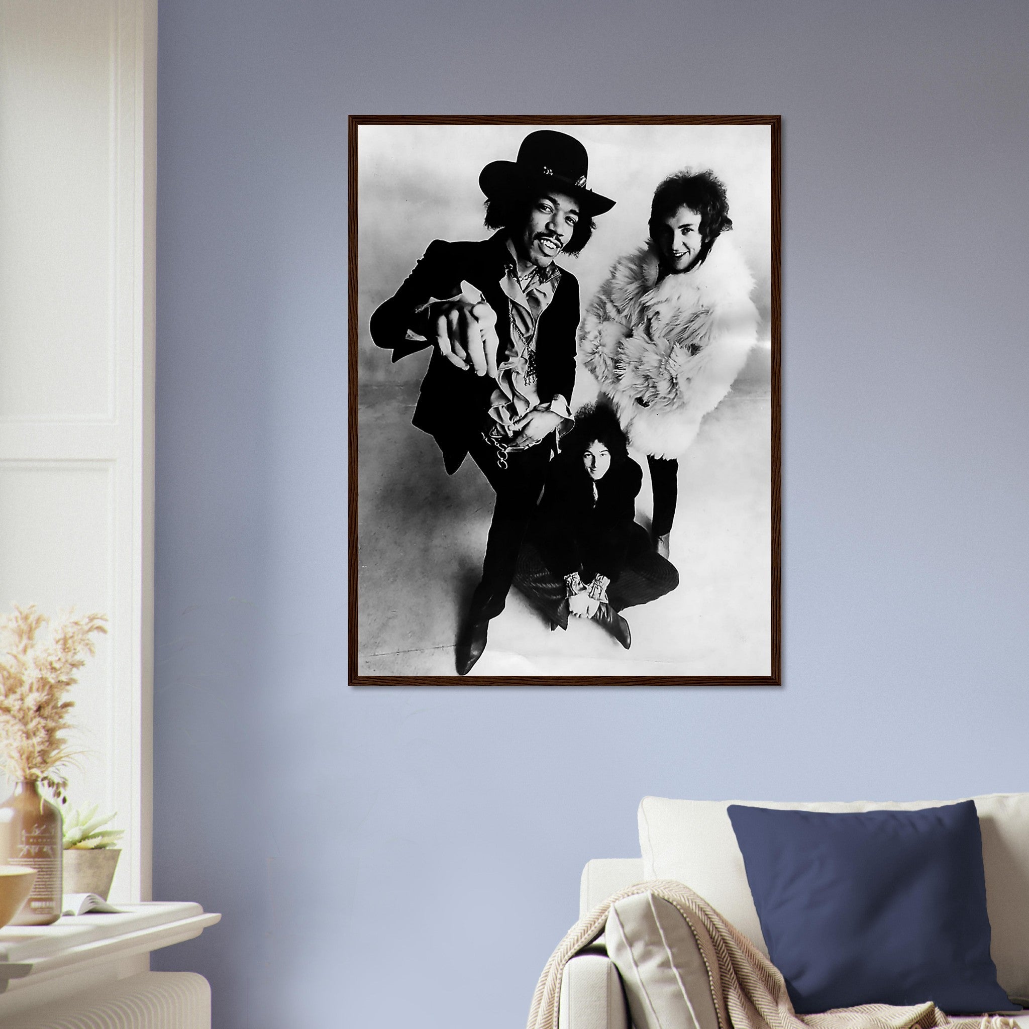 Jimi Hendrix Framed, Jimi Hendrix Experience 1968, Vintage Photo Portrait - Jimi Hendrix Framed Print UK, EU USA Domestic Shipping - WallArtPrints4U