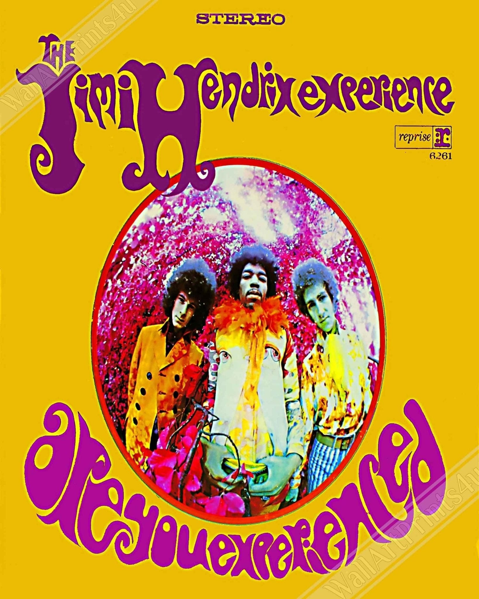 Jimi Hendrix Framed, Jimi Hendrix Experience Album Cover - Jimi Hendrix Framed Print - Psychedelic Rock UK, EU USA Domestic Shipping - WallArtPrints4U