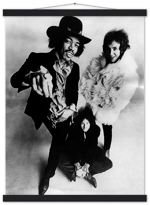 Jimi Hendrix Poster, Jimi Hendrix Experience 1968, Vintage Photo Portrait - Jimi Hendrix Print - WallArtPrints4U