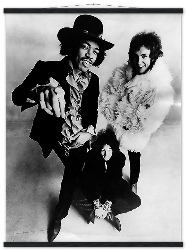 Jimi Hendrix Poster, Jimi Hendrix Experience 1968, Vintage Photo Portrait - Jimi Hendrix Print - WallArtPrints4U