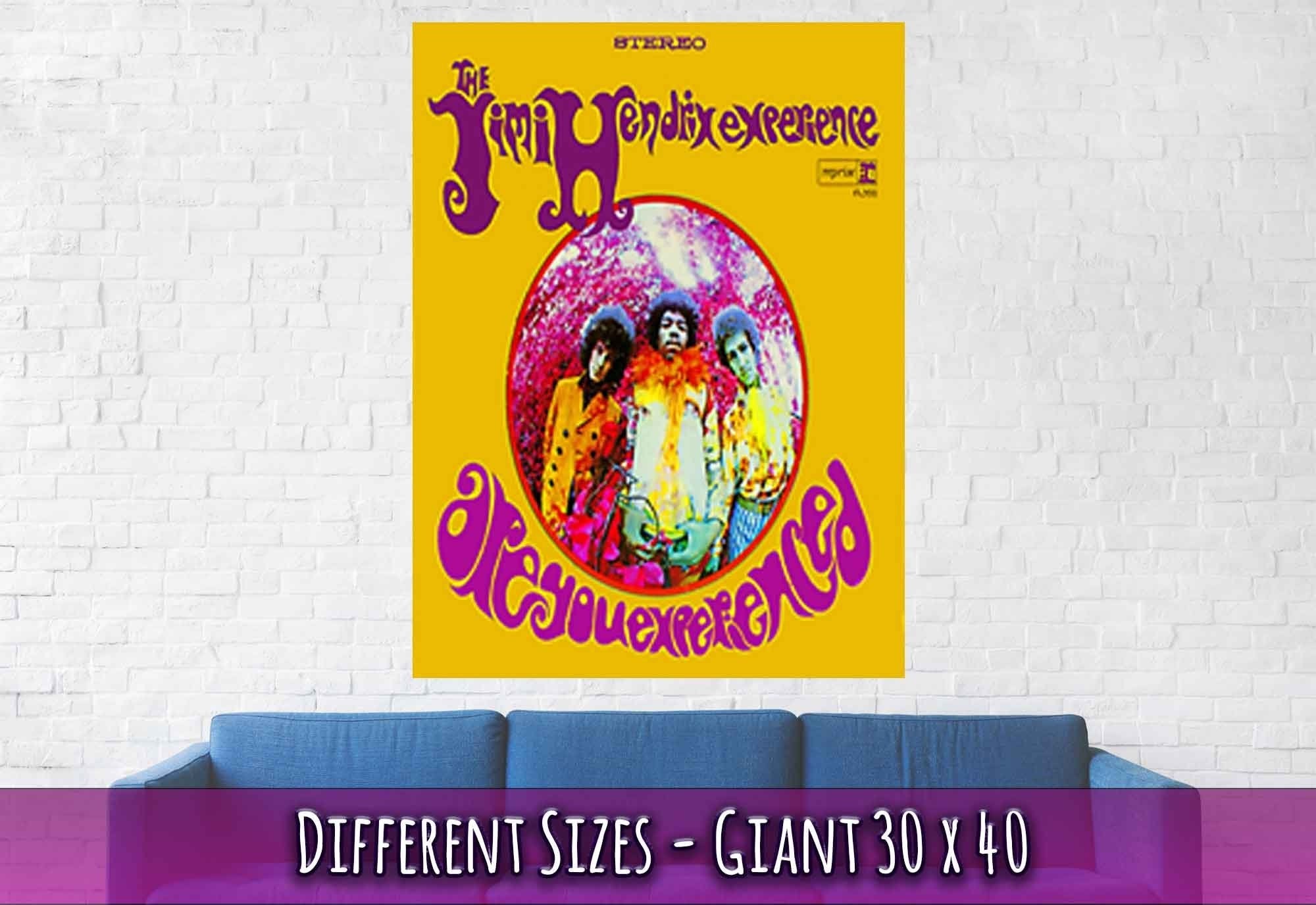 Jimi Hendrix Poster, Jimi Hendrix Experience Album Cover - Jimi Hendrix Print - Psychedelic Rock - WallArtPrints4U