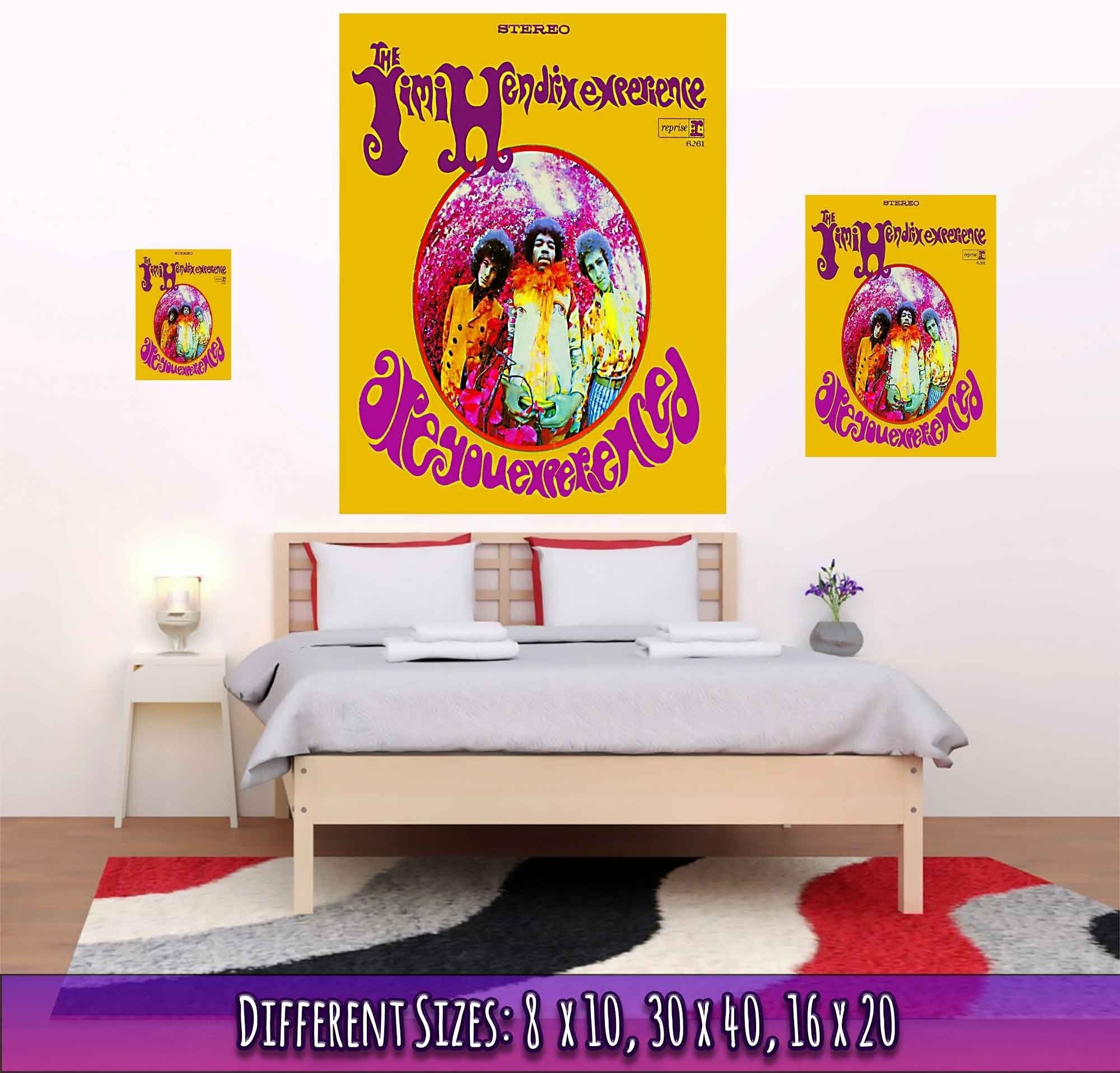 Jimi Hendrix Poster, Jimi Hendrix Experience Album Cover - Jimi Hendrix Print - Psychedelic Rock - WallArtPrints4U