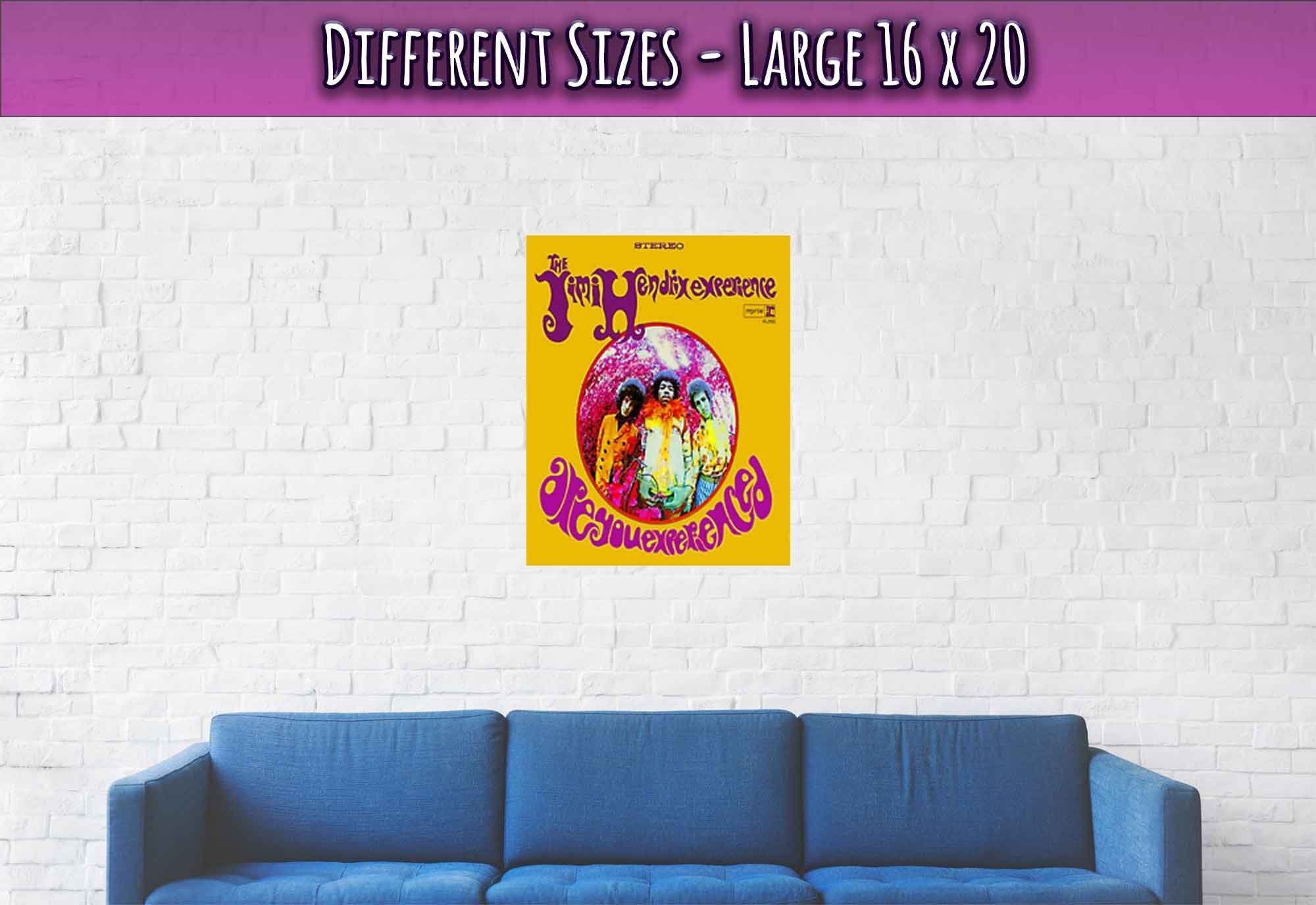 Jimi Hendrix Poster, Jimi Hendrix Experience Album Cover - Jimi Hendrix Print - Psychedelic Rock - WallArtPrints4U