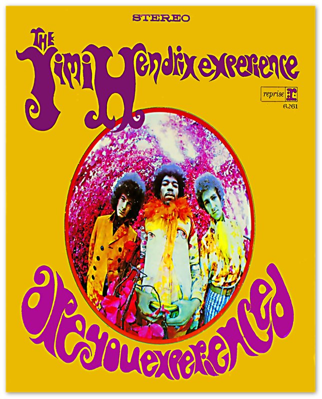 Jimi Hendrix Poster, Jimi Hendrix Experience Album Cover - Jimi Hendrix Print - Psychedelic Rock - WallArtPrints4U