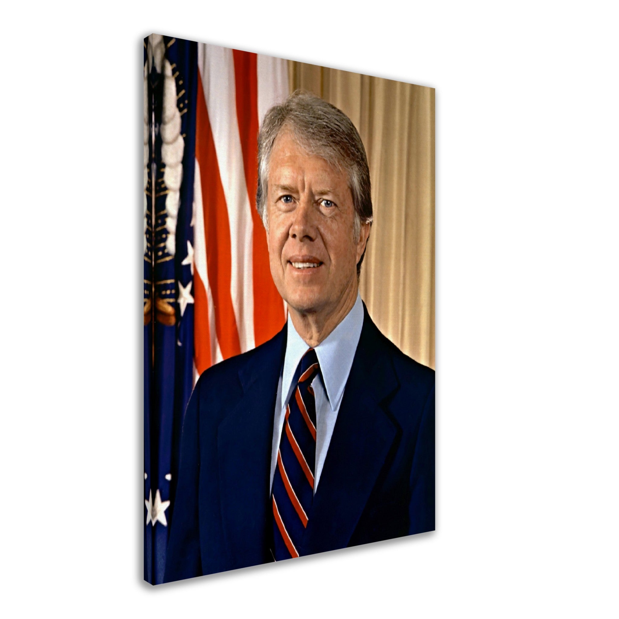 Jimmy Carter Canvas, 39th President Of These United States, Vintage Photo Portrait - Jimmy Carter Canvas Print - WallArtPrints4U