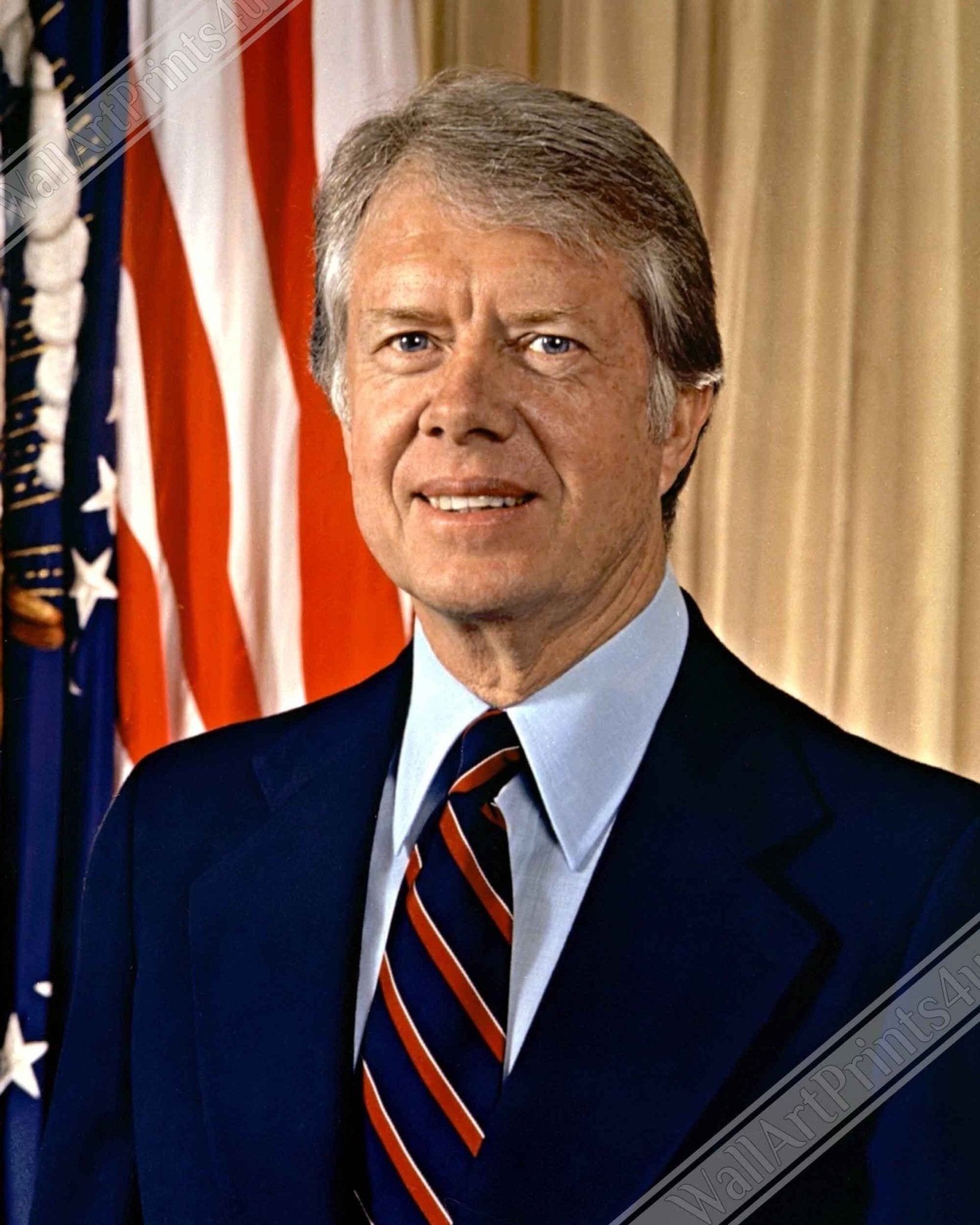 Jimmy Carter Canvas, 39th President Of These United States, Vintage Photo Portrait - Jimmy Carter Canvas Print - WallArtPrints4U