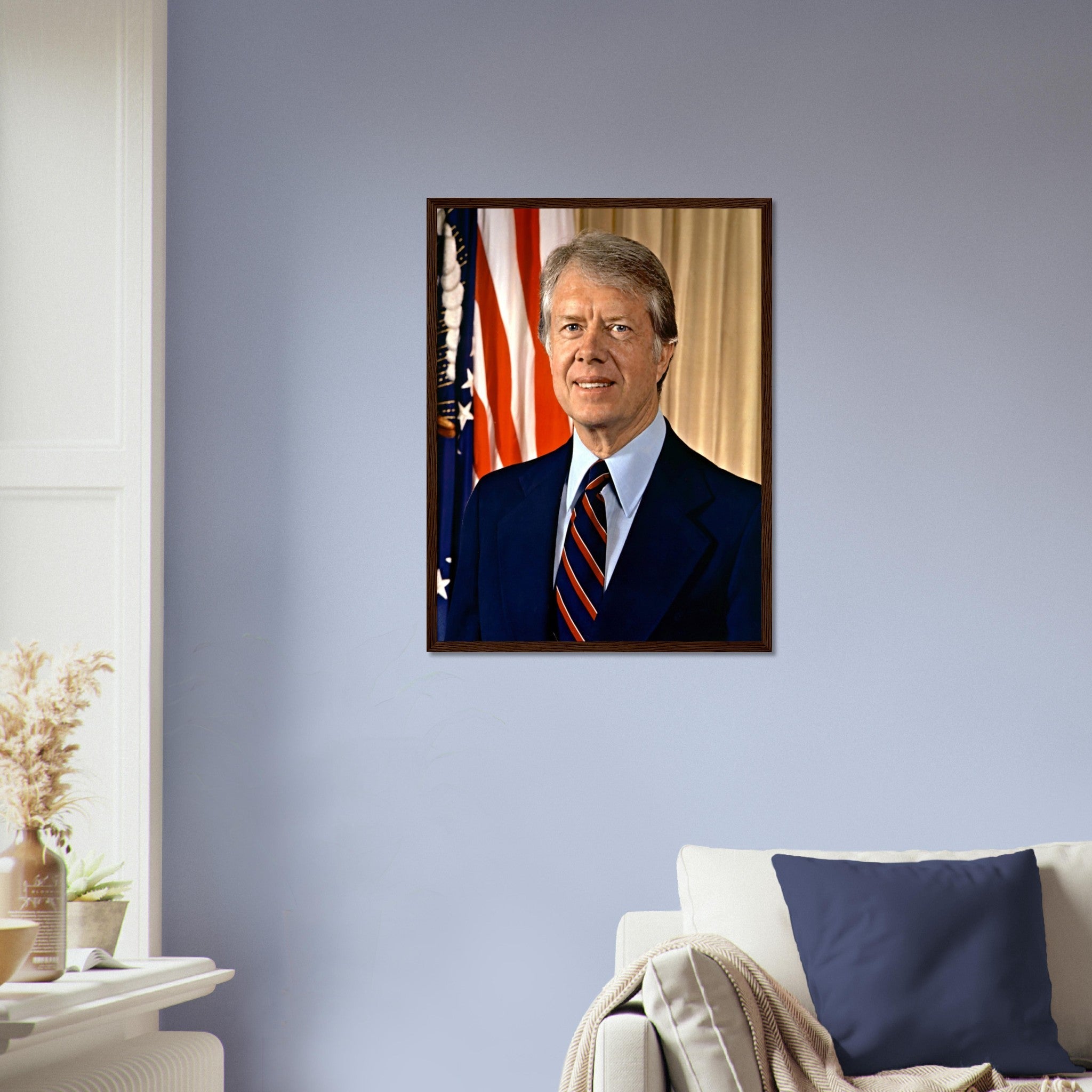 Jimmy Carter Framed, 39th President Of These United States, Vintage Photo Portrait - Jimmy Carter Framed Print UK, EU USA Domestic Shipping - WallArtPrints4U