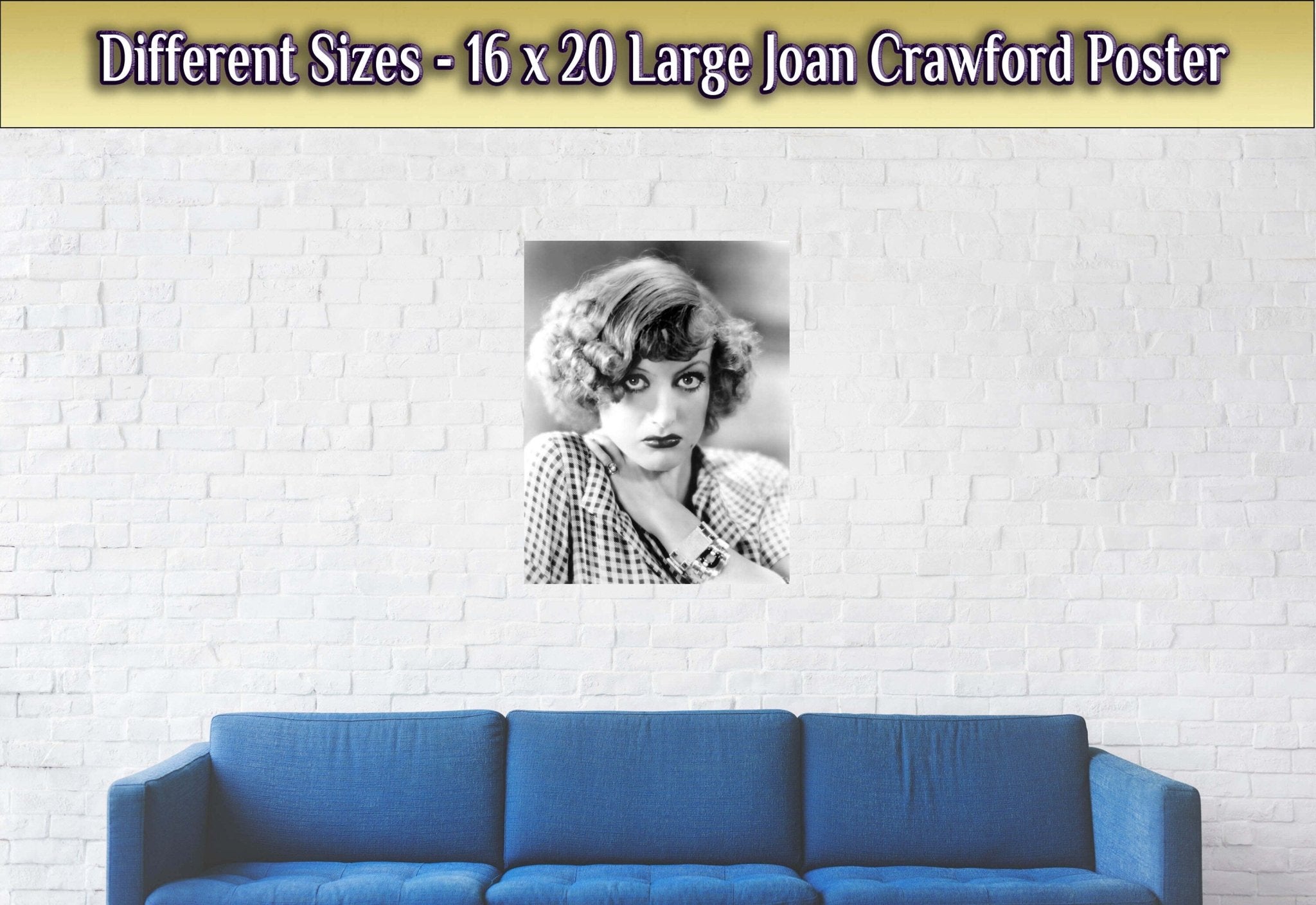 Joan Crawford Poster, Baby Jane Star, Vintage Photo - Iconic Joan Crawford Print - Hollywood Silver Screen Star - WallArtPrints4U