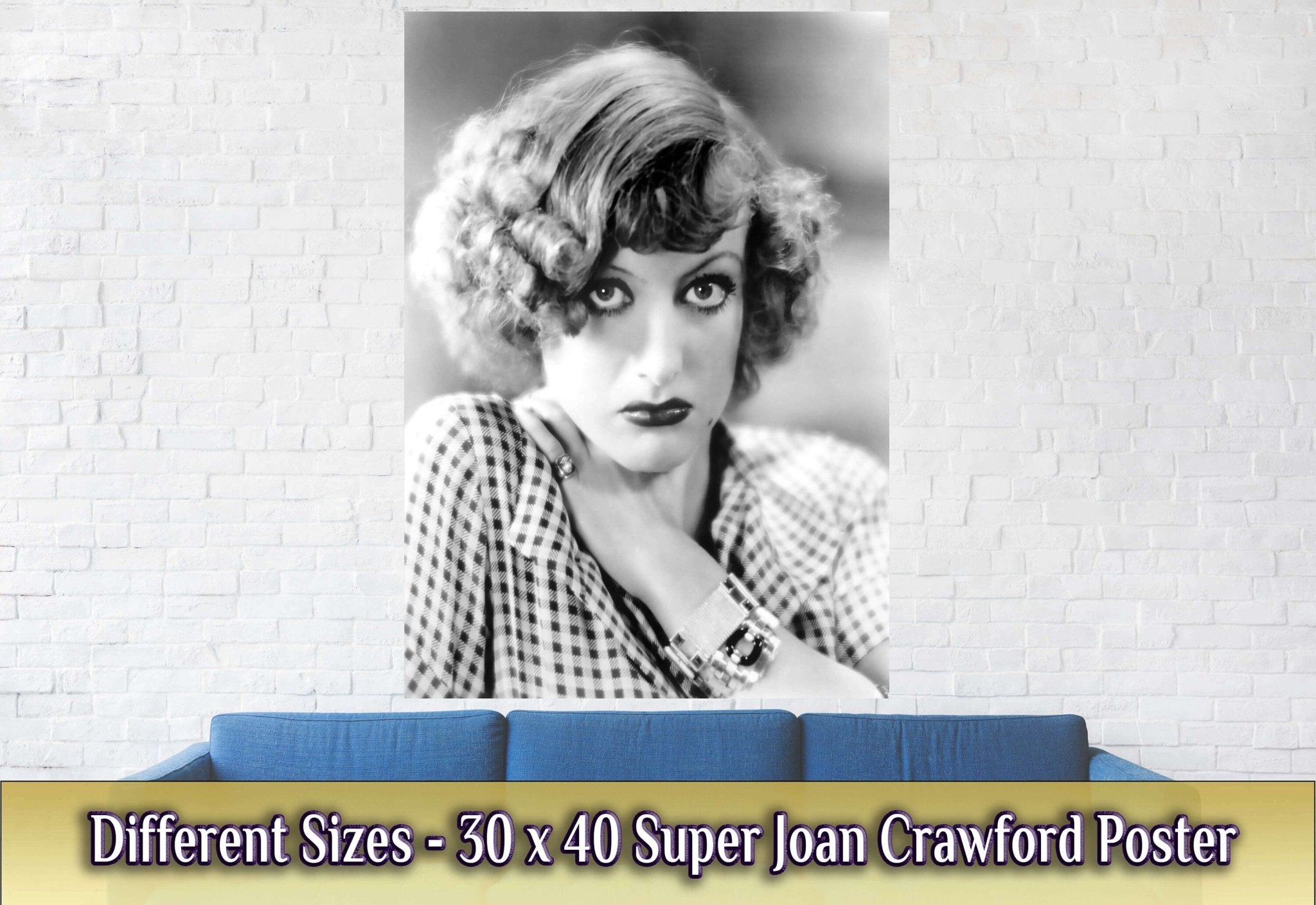 Joan Crawford Poster, Baby Jane Star, Vintage Photo - Iconic Joan Crawford Print - Hollywood Silver Screen Star - WallArtPrints4U