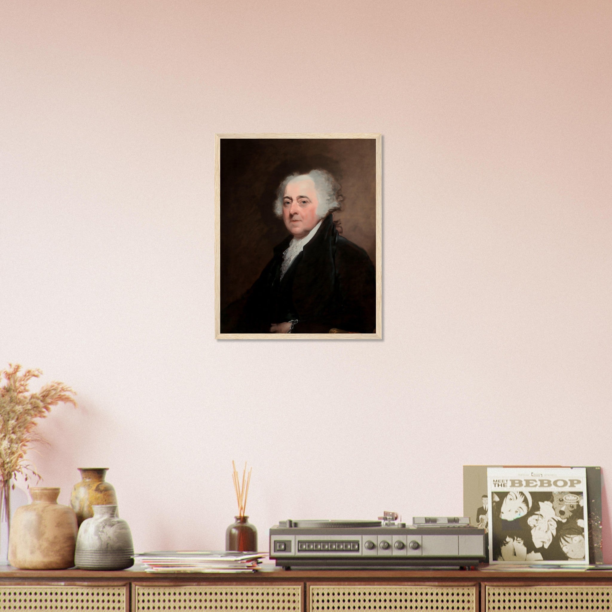 John Adams Framed, 2nd President Of Usa, Vintage Portrait - John Adams Framed Print UK, EU USA Domestic Shipping - WallArtPrints4U