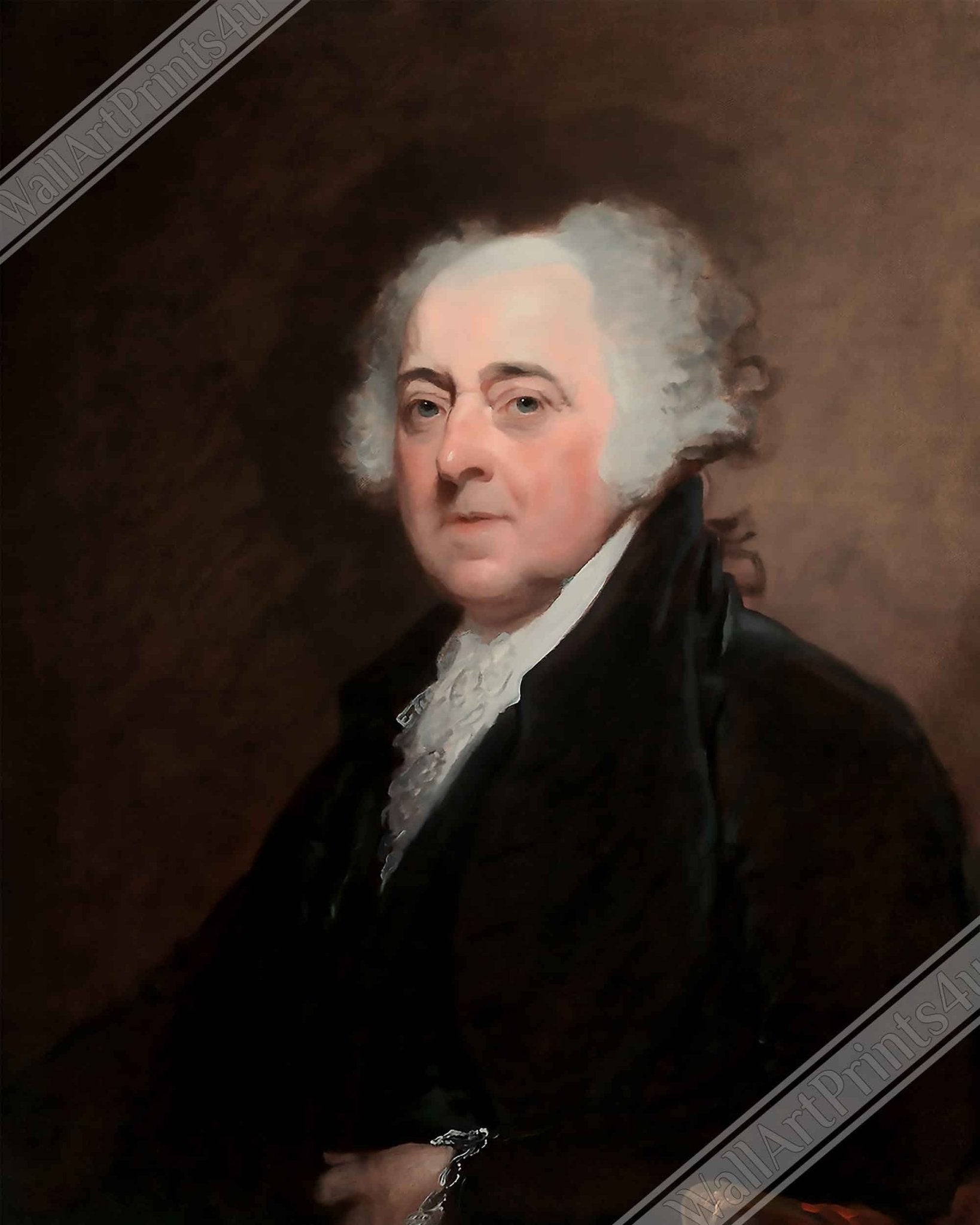 John Adams Framed, 2nd President Of Usa, Vintage Portrait - John Adams Framed Print UK, EU USA Domestic Shipping - WallArtPrints4U