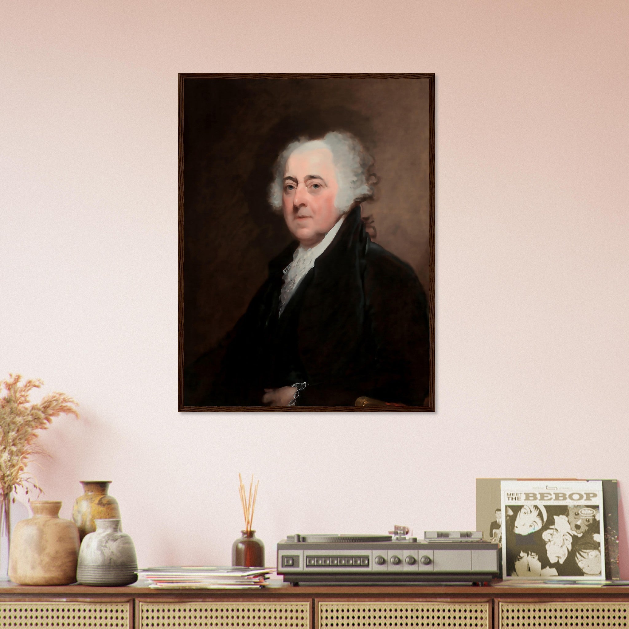 John Adams Framed, 2nd President Of Usa, Vintage Portrait - John Adams Framed Print UK, EU USA Domestic Shipping - WallArtPrints4U