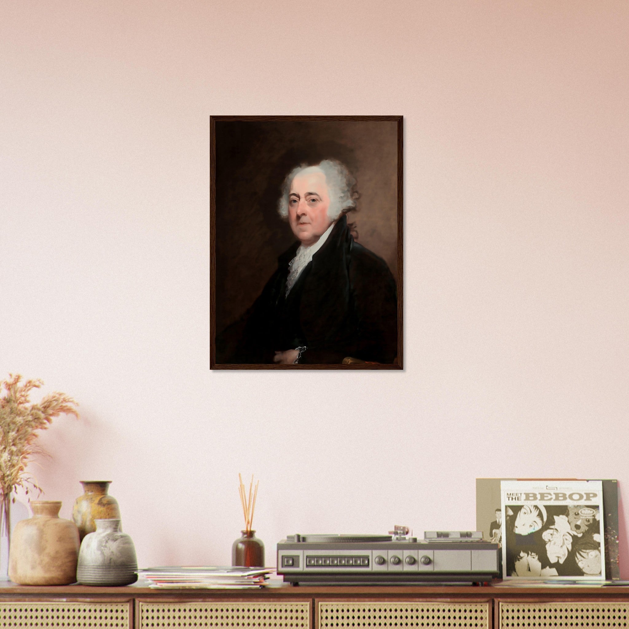 John Adams Framed, 2nd President Of Usa, Vintage Portrait - John Adams Framed Print UK, EU USA Domestic Shipping - WallArtPrints4U