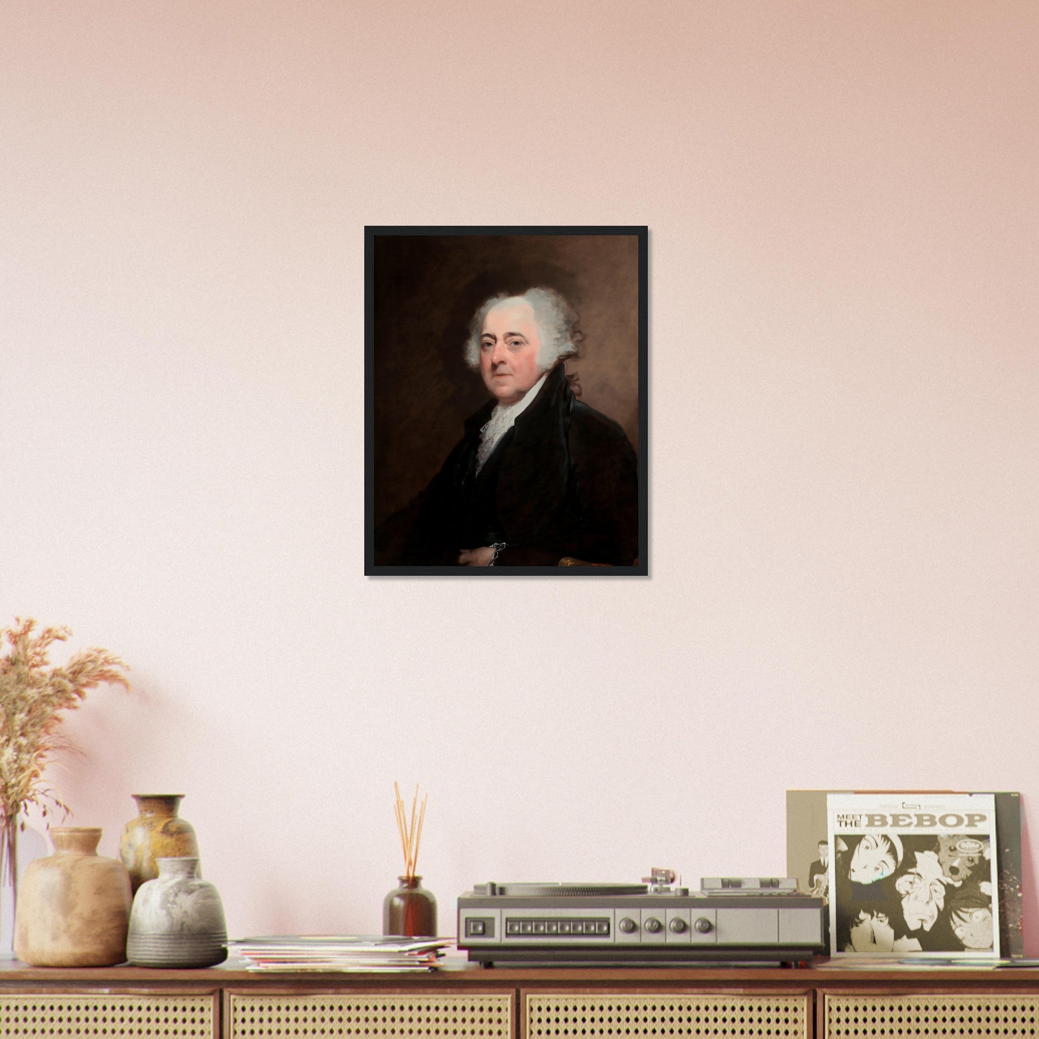 John Adams Framed, 2nd President Of Usa, Vintage Portrait - John Adams Framed Print UK, EU USA Domestic Shipping - WallArtPrints4U