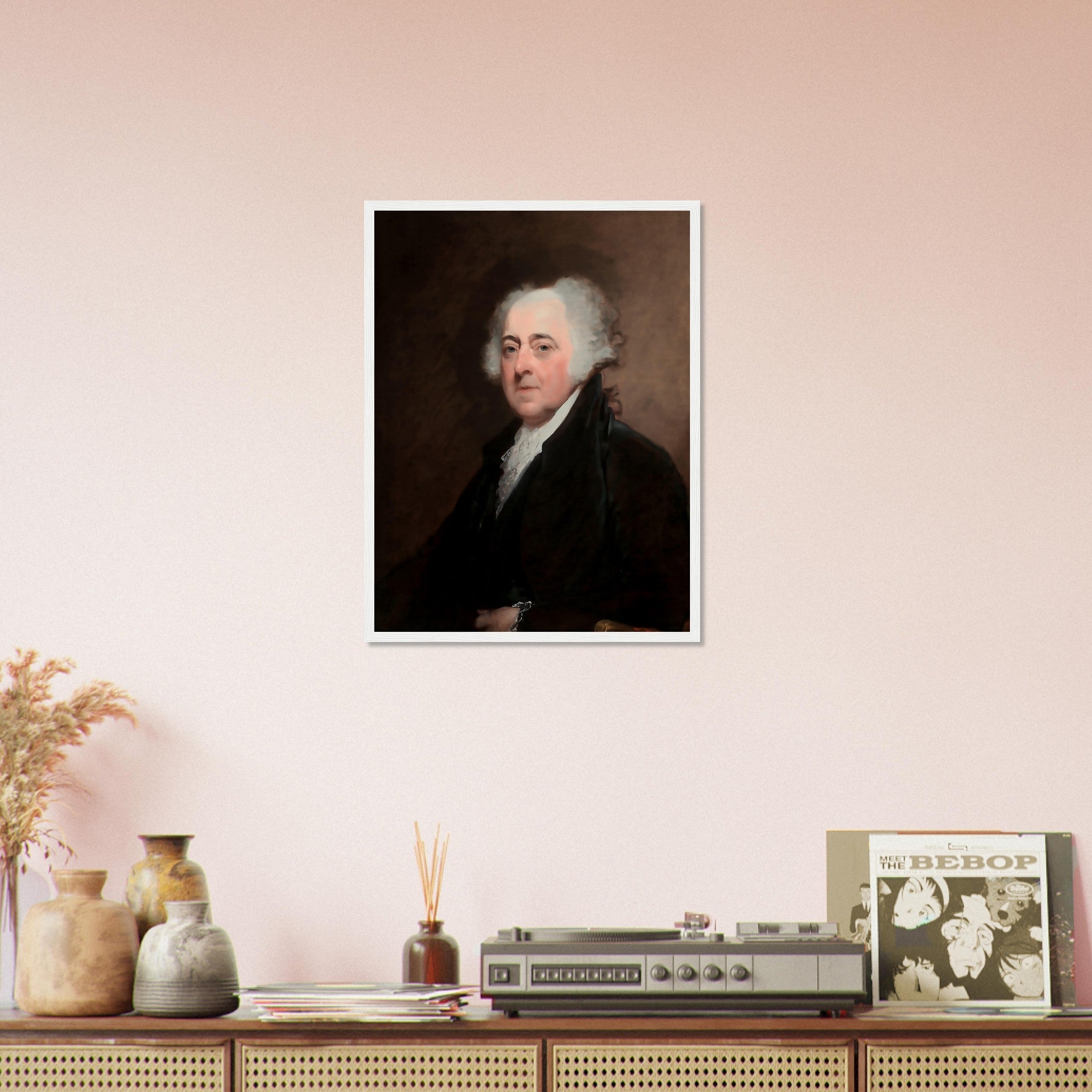 John Adams Framed, 2nd President Of Usa, Vintage Portrait - John Adams Framed Print UK, EU USA Domestic Shipping - WallArtPrints4U