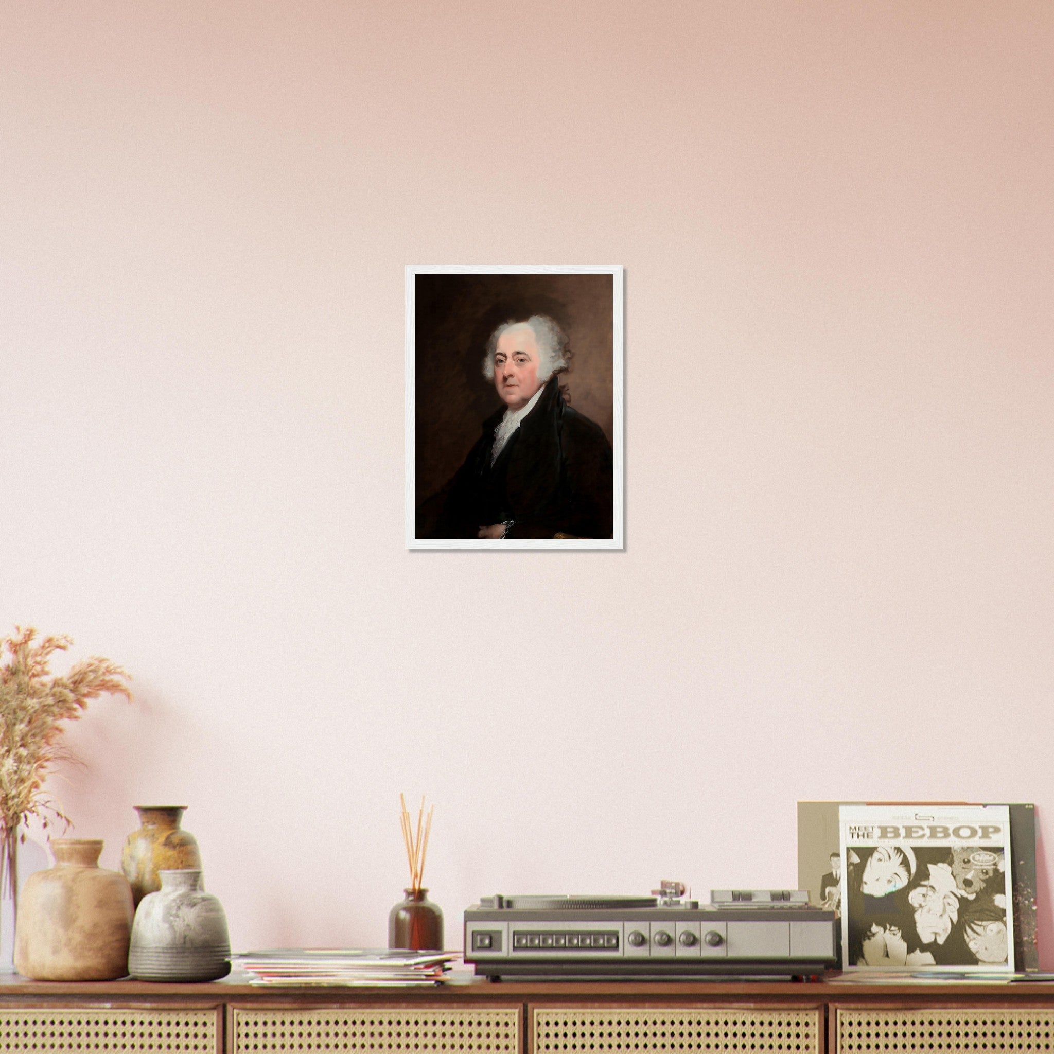 John Adams Framed, 2nd President Of Usa, Vintage Portrait - John Adams Framed Print UK, EU USA Domestic Shipping - WallArtPrints4U