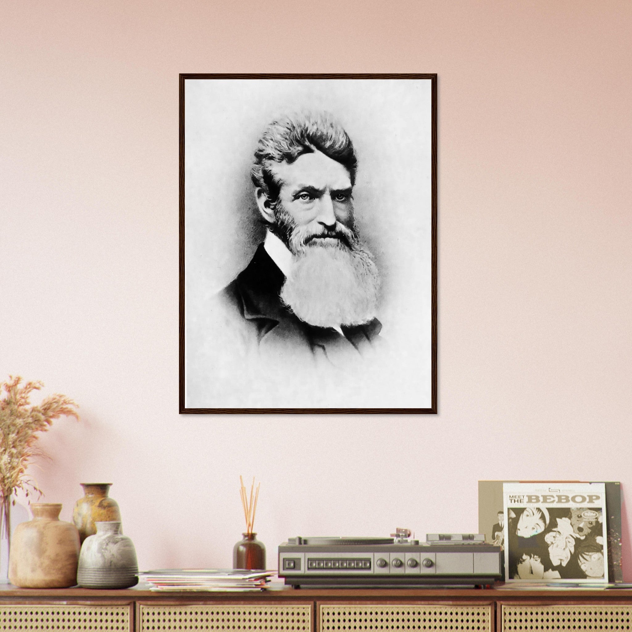 John Brown Framed, Abolitionist, Terrorist Or Freedom Fighter? Vintage Photo John Brown Framed Print Circa 1857 - WallArtPrints4U