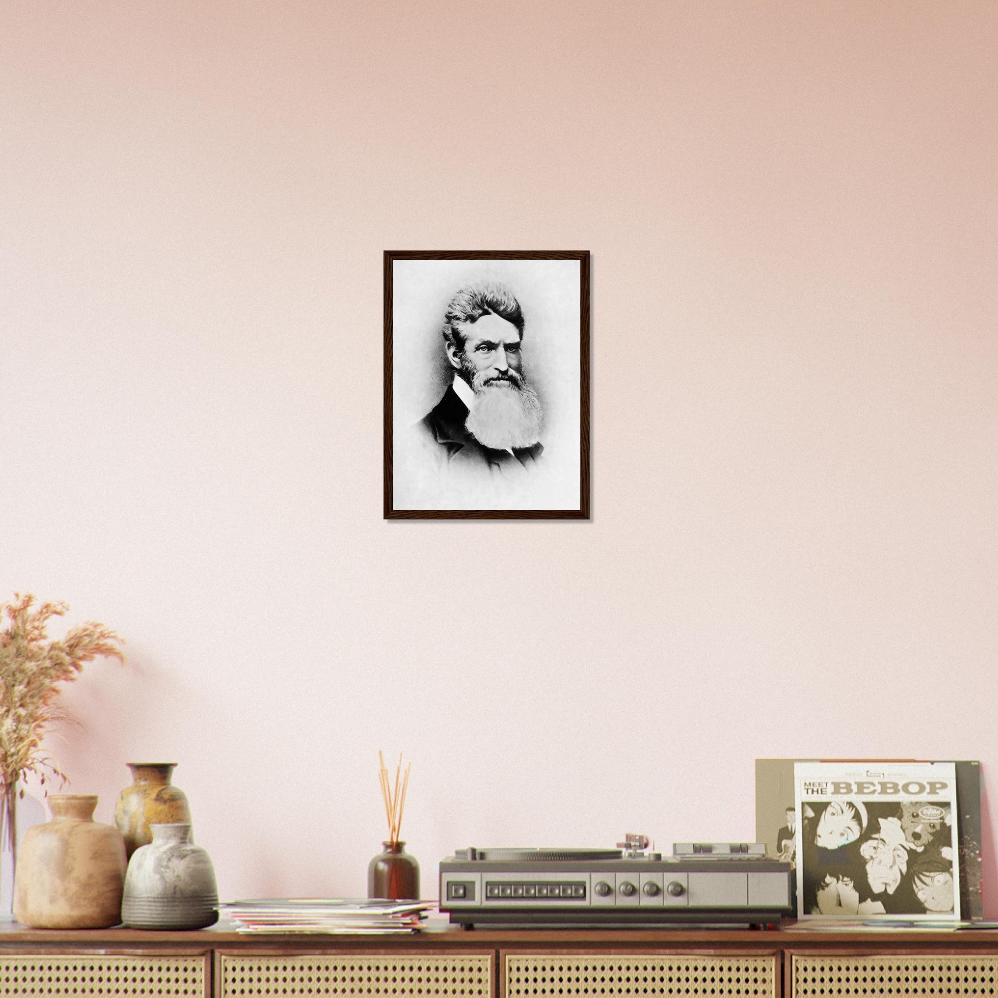 John Brown Framed, Abolitionist, Terrorist Or Freedom Fighter? Vintage Photo John Brown Framed Print Circa 1857 - WallArtPrints4U