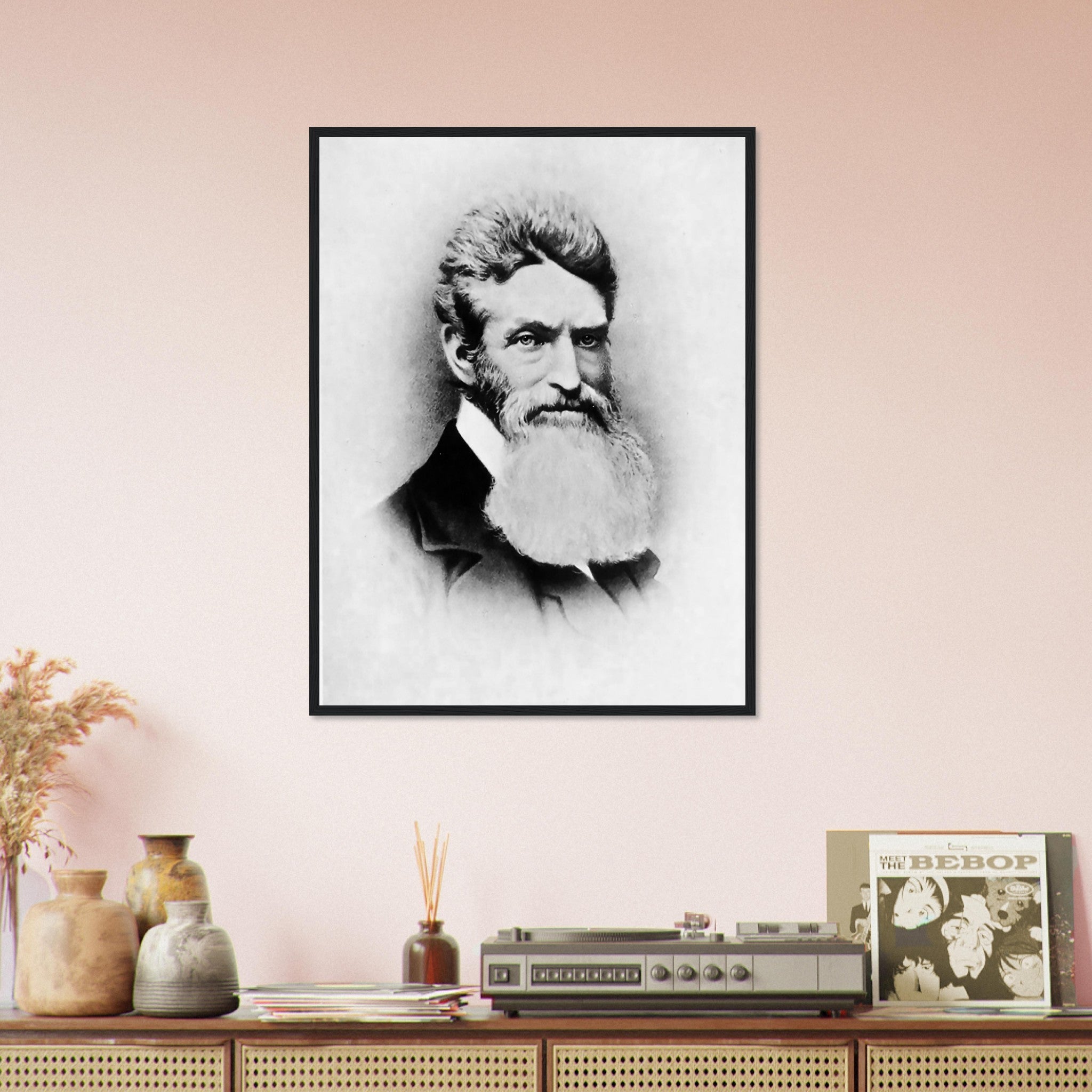 John Brown Framed, Abolitionist, Terrorist Or Freedom Fighter? Vintage Photo John Brown Framed Print Circa 1857 - WallArtPrints4U