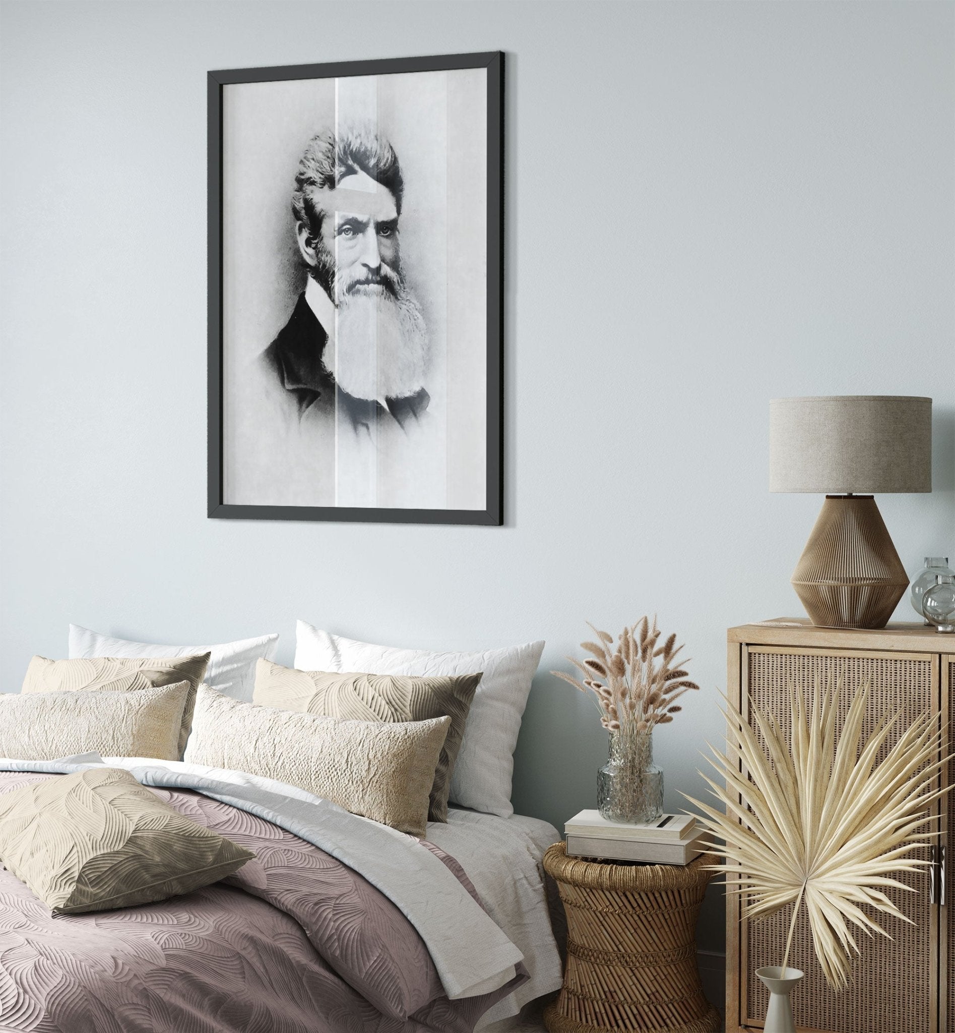 John Brown Framed, Abolitionist, Terrorist Or Freedom Fighter? Vintage Photo John Brown Framed Print Circa 1857 - WallArtPrints4U