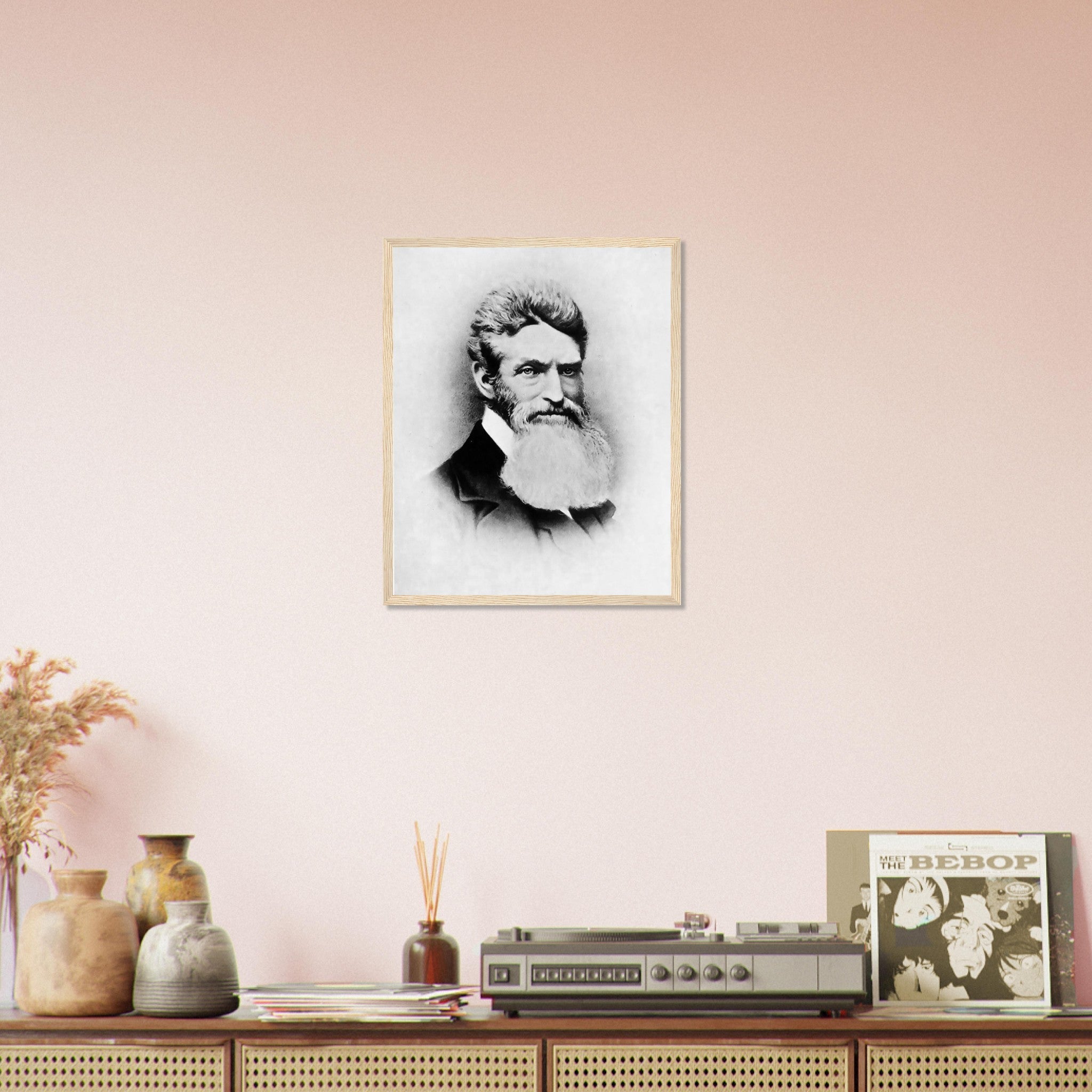 John Brown Framed, Abolitionist, Terrorist Or Freedom Fighter? Vintage Photo John Brown Framed Print Circa 1857 - WallArtPrints4U