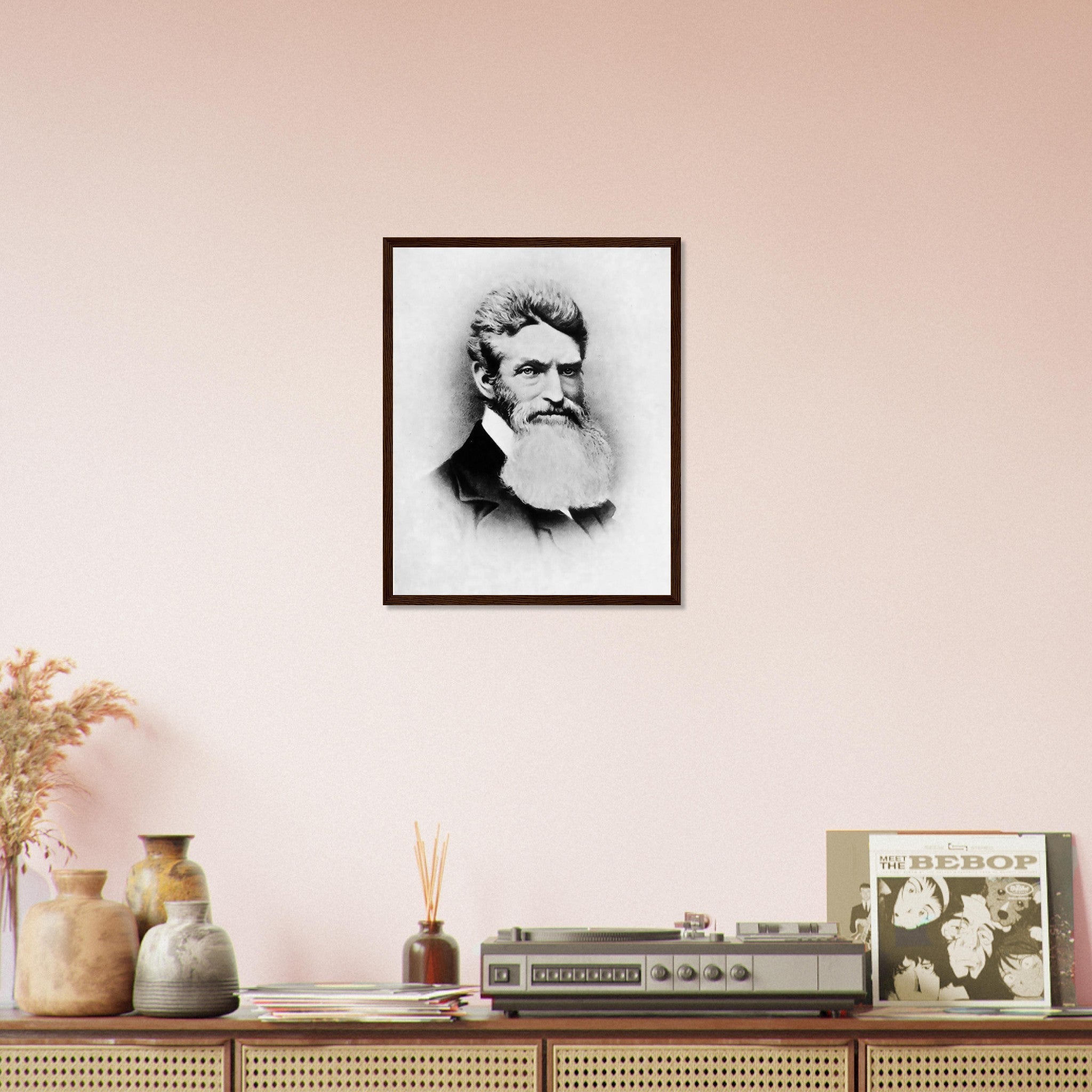 John Brown Framed, Abolitionist, Terrorist Or Freedom Fighter? Vintage Photo John Brown Framed Print Circa 1857 - WallArtPrints4U