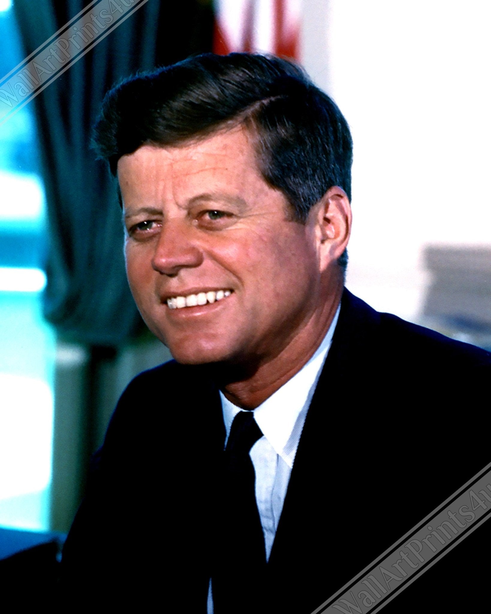 John F Kennedy Canvas, 35th President Of These United States, Vintage Photo Portrait - John F Kennedy Canvas Print - WallArtPrints4U