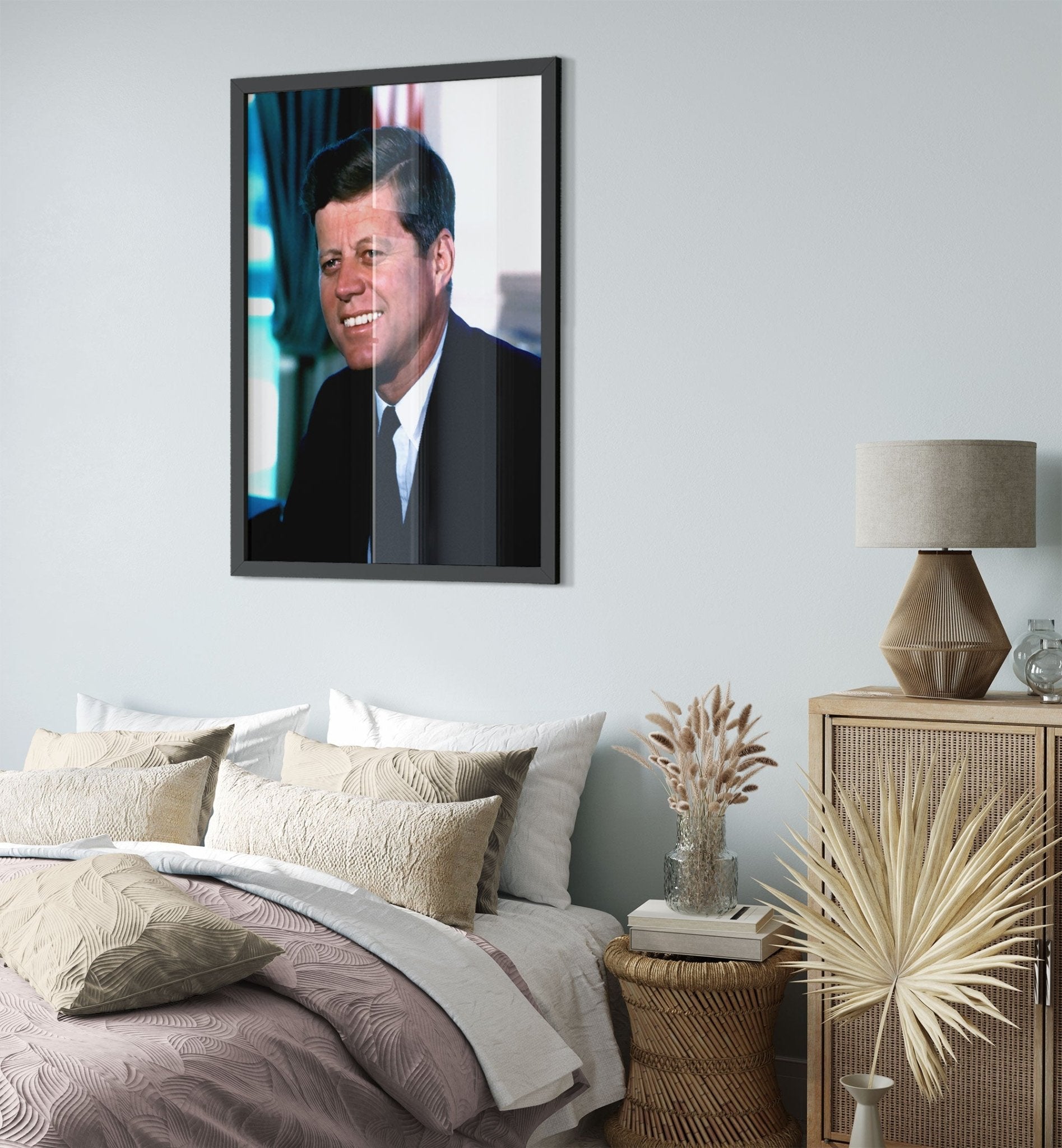 John F Kennedy Framed, 35th President Of These United States, Vintage Photo Portrait - John F Kennedy Framed Print - WallArtPrints4U