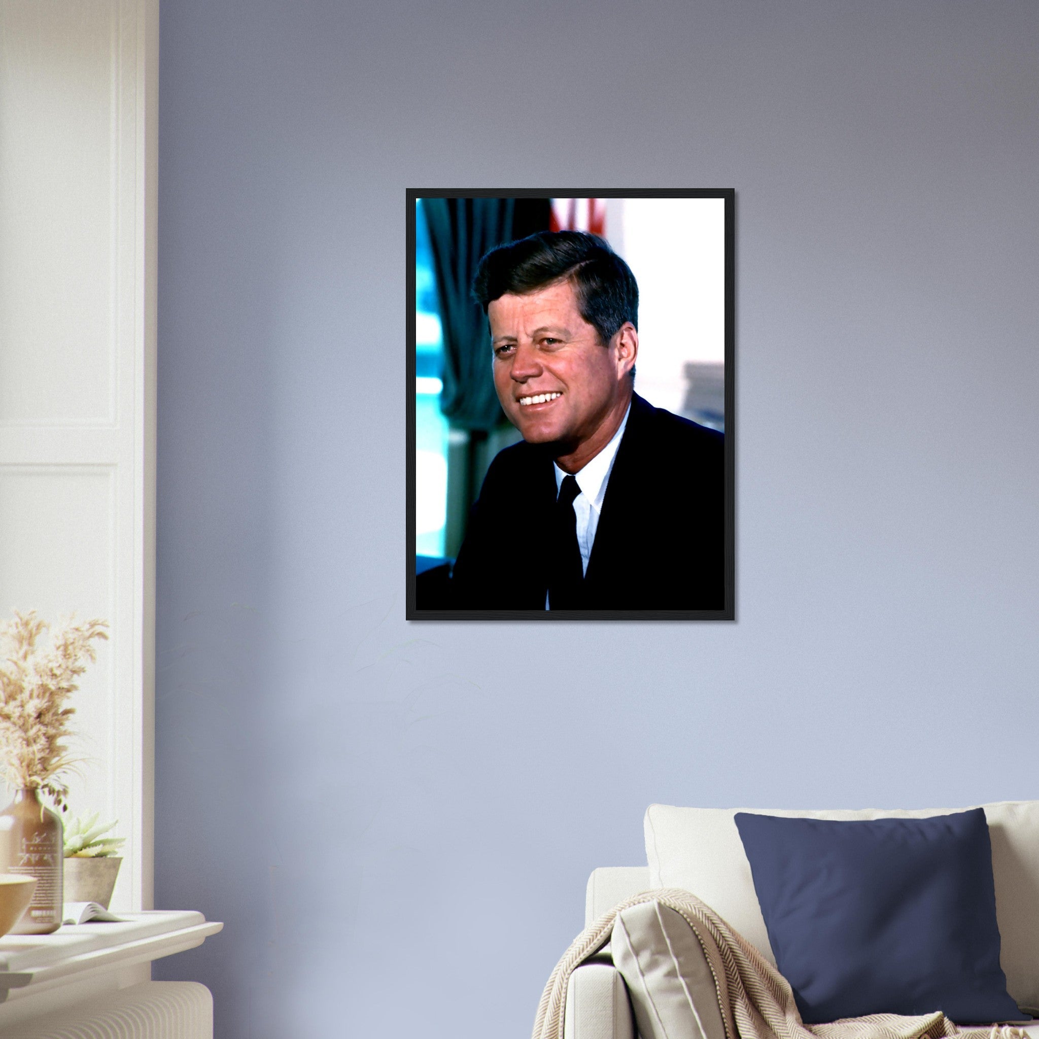 John F Kennedy Framed, 35th President Of These United States, Vintage Photo Portrait - John F Kennedy Framed Print - WallArtPrints4U