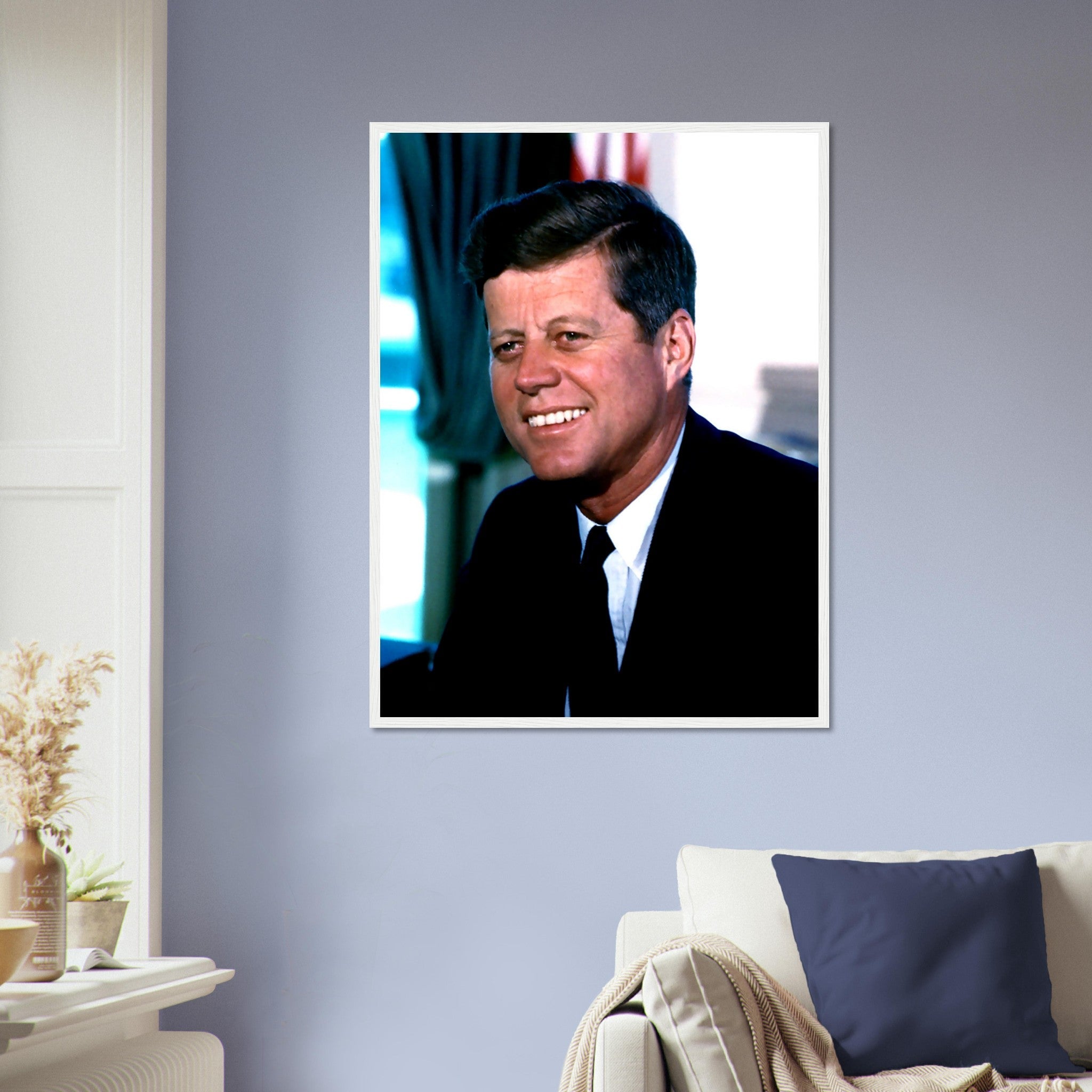 John F Kennedy Framed, 35th President Of These United States, Vintage Photo Portrait - John F Kennedy Framed Print - WallArtPrints4U